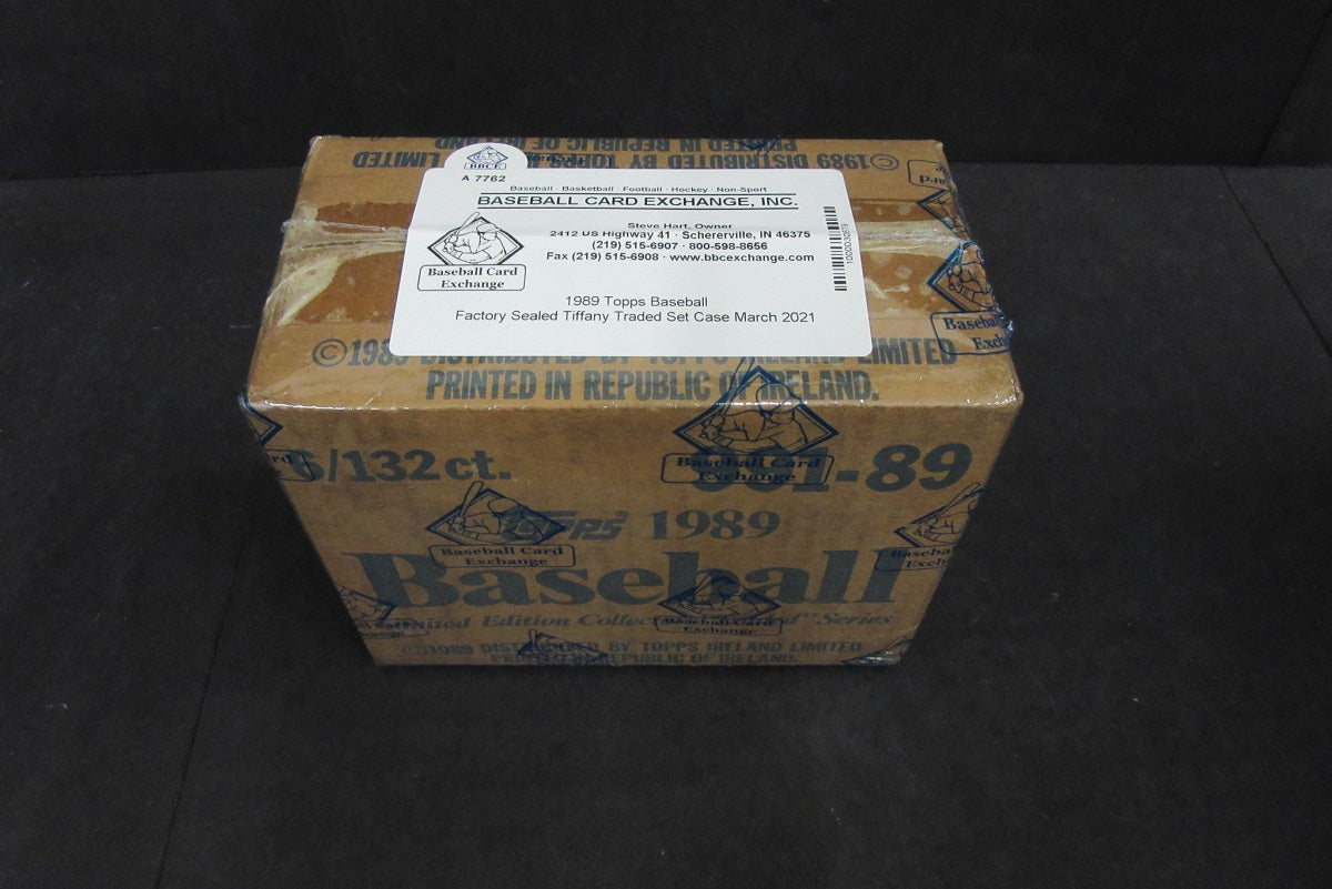 1989 Topps Baseball Traded Tiffany Factory Set Case (6 Sets) (BBCE)