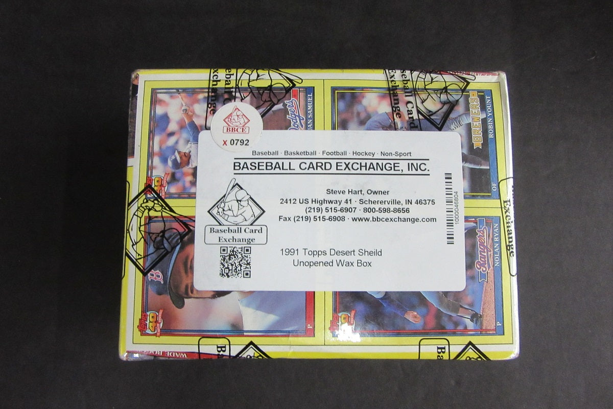 1991 Topps Desert Shield Baseball Unopened Wax Box (BBCE)