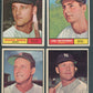 1961 Topps Baseball Near Set (585/587) VG/EX EX