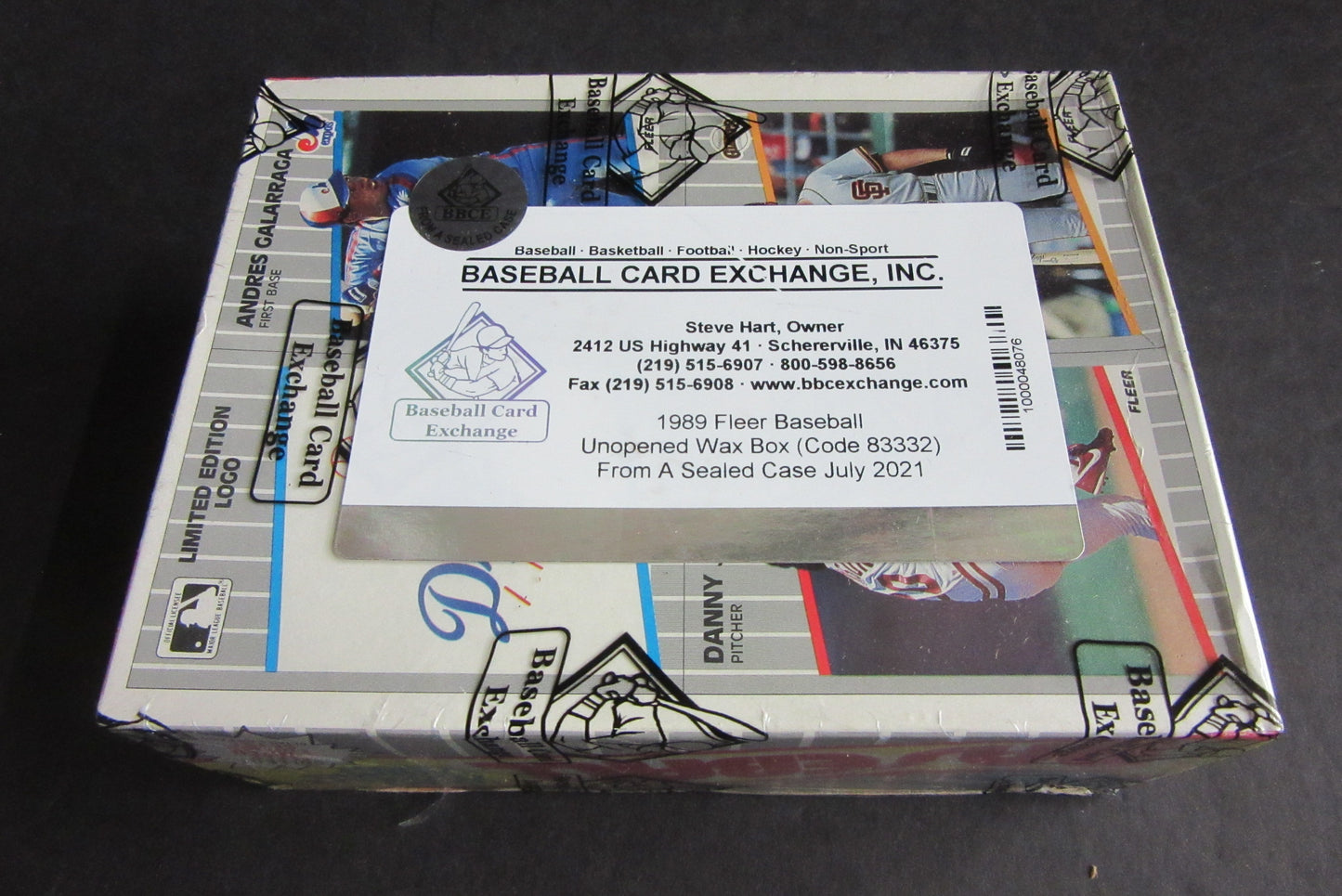1989 Fleer Baseball Unopened Wax Box (FASC) (Code 83332)
