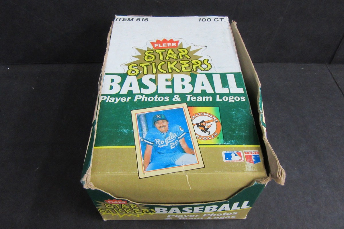 thumbnail interactive-video image 1 of 1986 Fleer Baseball Star Stickers Wax Pack – Factory Sealed – MLB Trading Card Pack 1 of 5