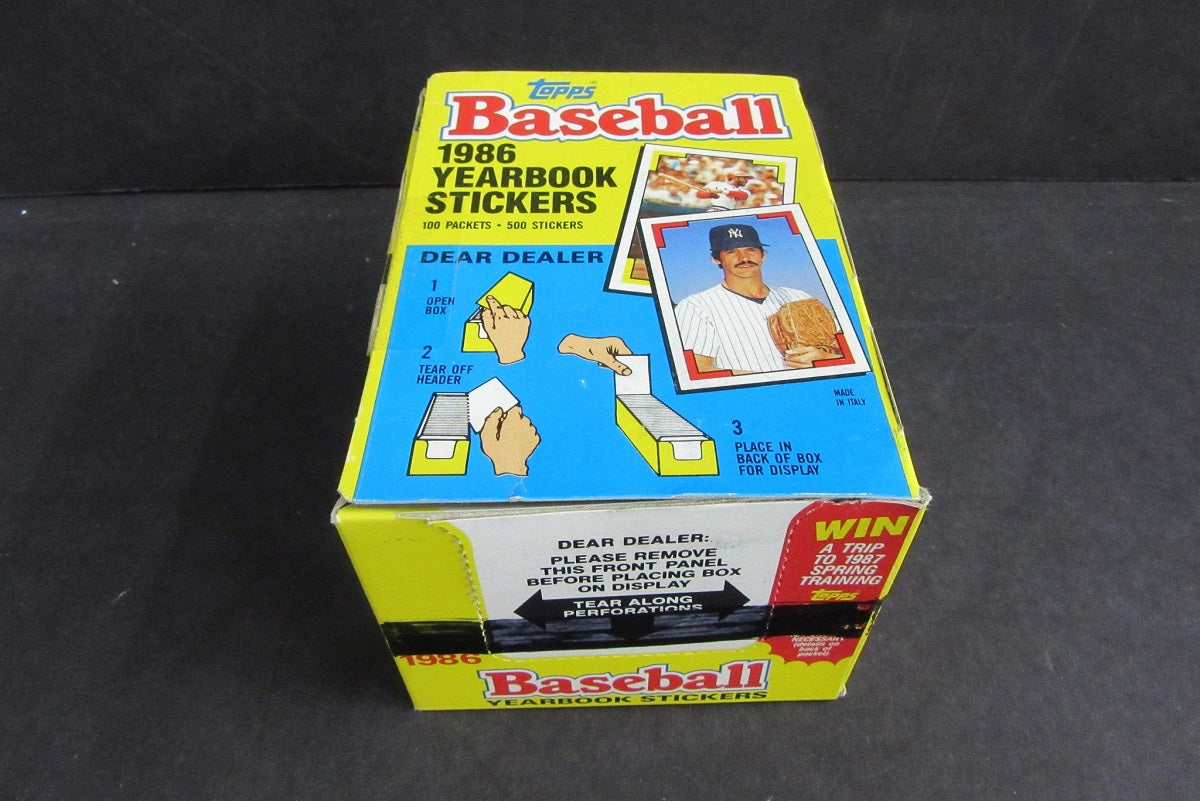 1986 Topps Baseball Yearbook Stickers Box