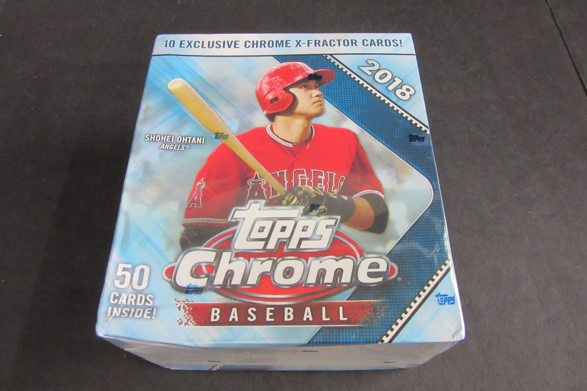 2018 Topps Chrome Baseball Mega Box (50 Cards)