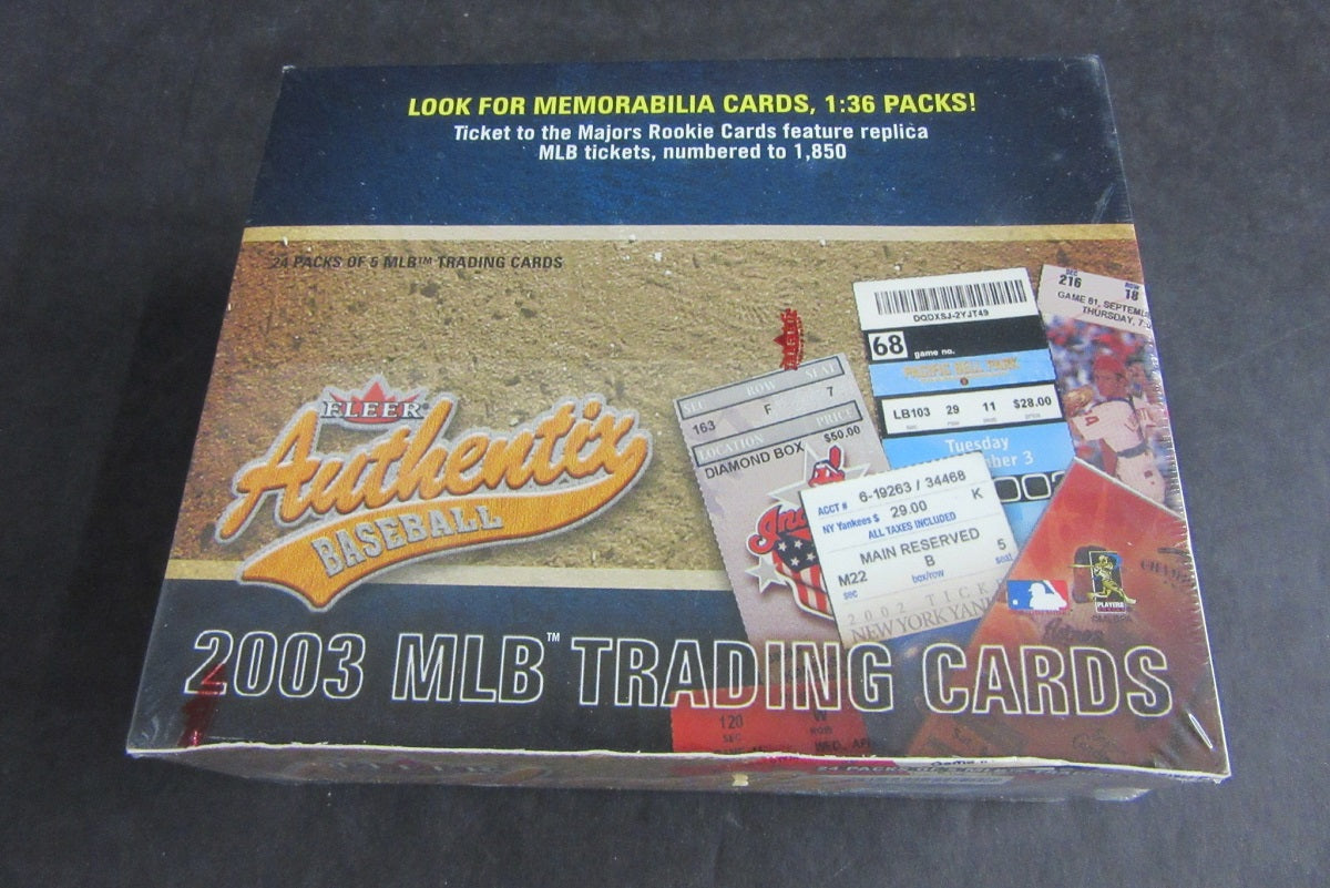 2003 Fleer Authentix Baseball Box (Retail)