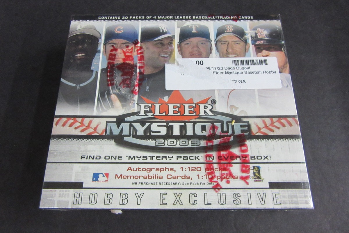 2003 Fleer Mystique Baseball Box (Hobby)