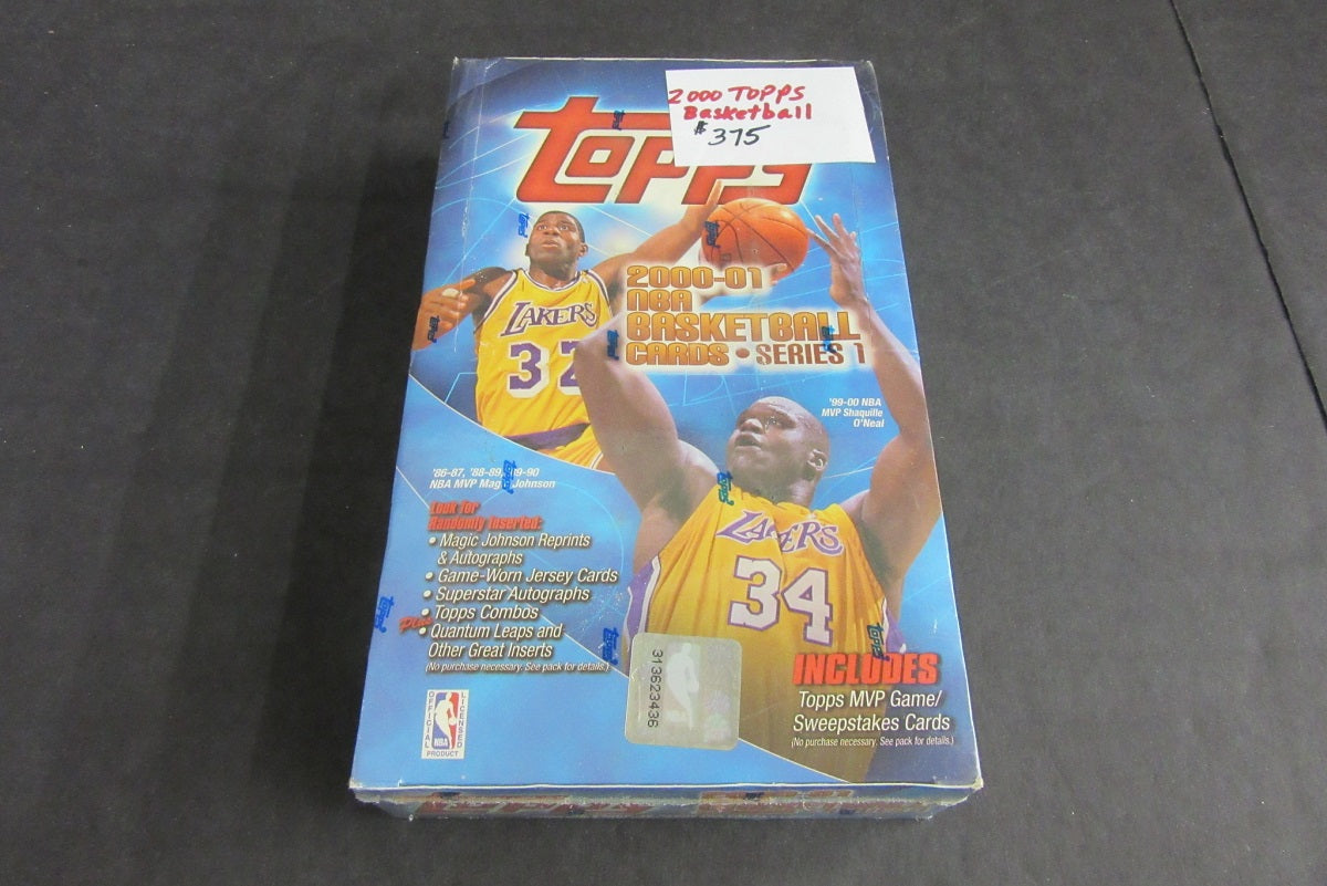 2000/01 Topps Basketball Series 1 Box (Retail) (Read)