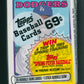 1988 Topps Baseball Unopened Cello Pack