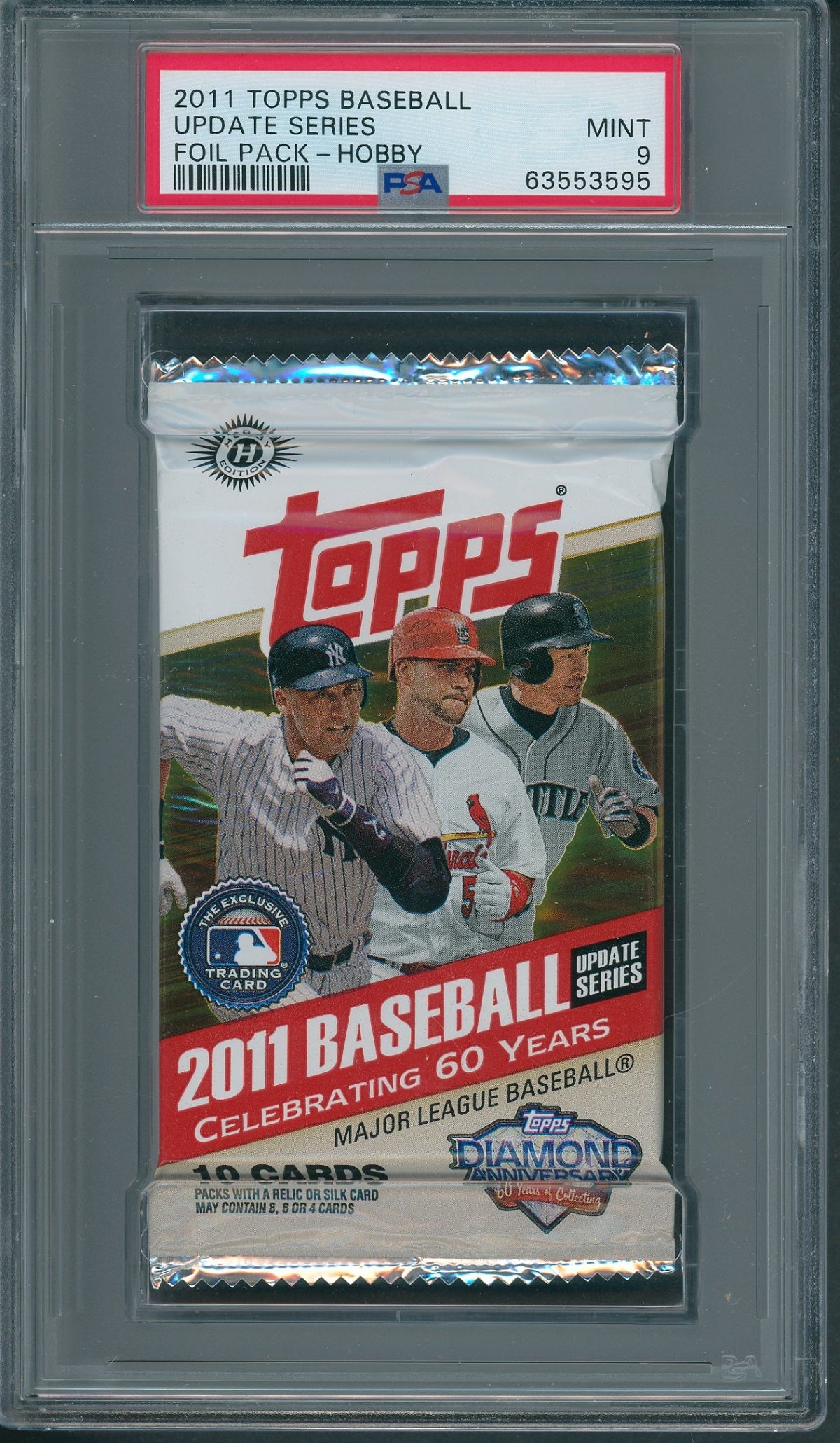 2011 Topps Baseball Update Series Unopened Pack (Hobby) PSA 9