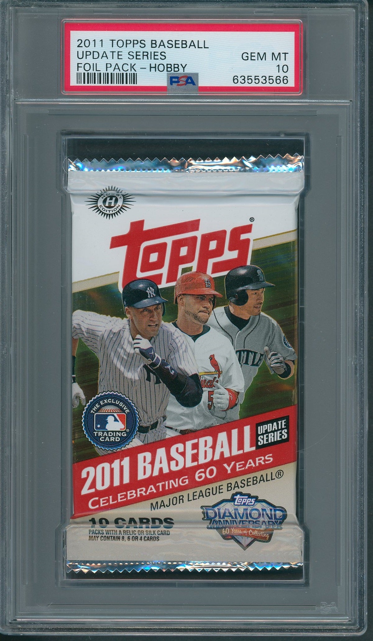 2011 Topps Baseball Update Series Unopened Pack (Hobby) PSA 10