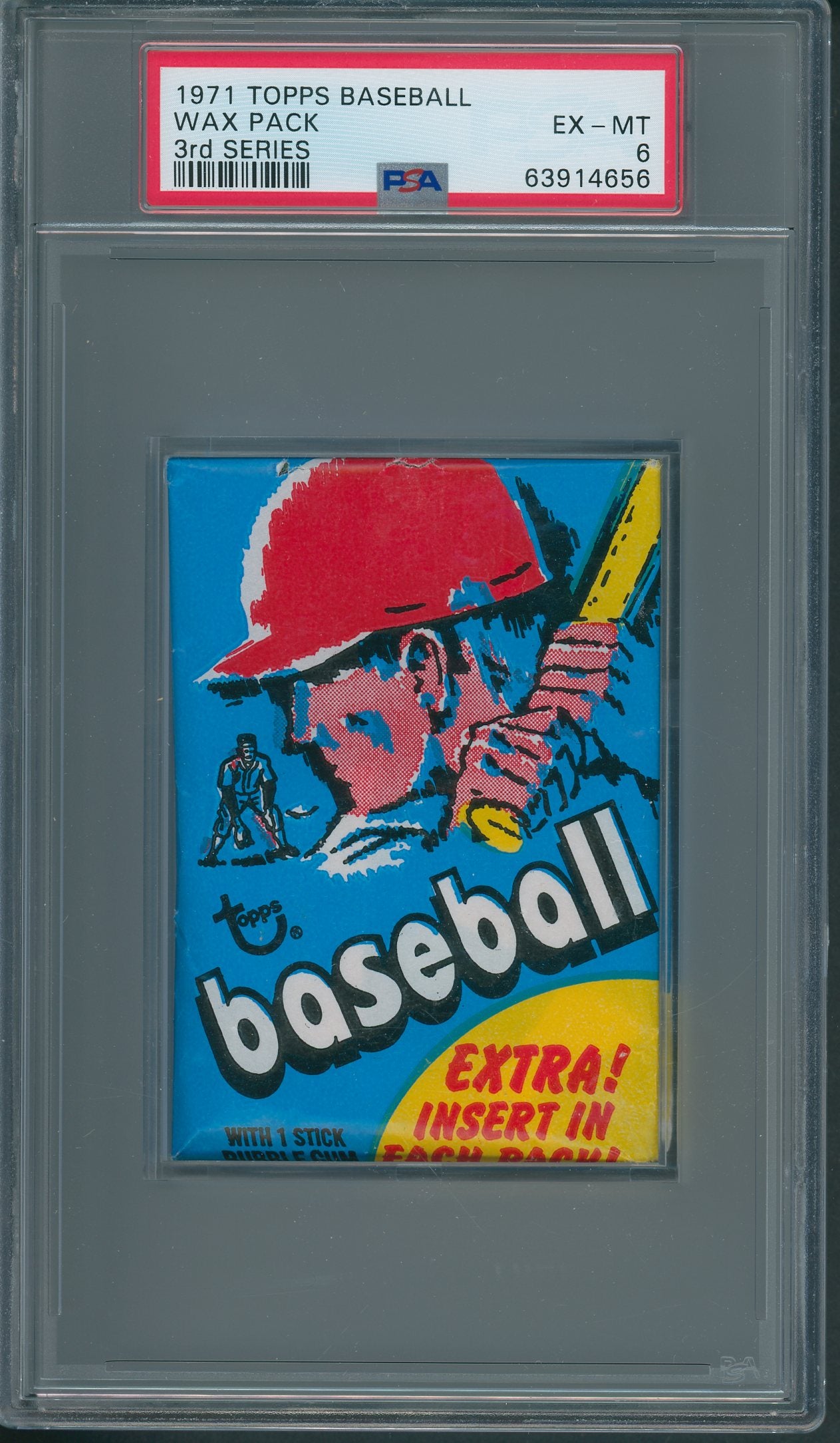 1971 Topps Baseball Unopened 3rd Series Wax Pack PSA 6