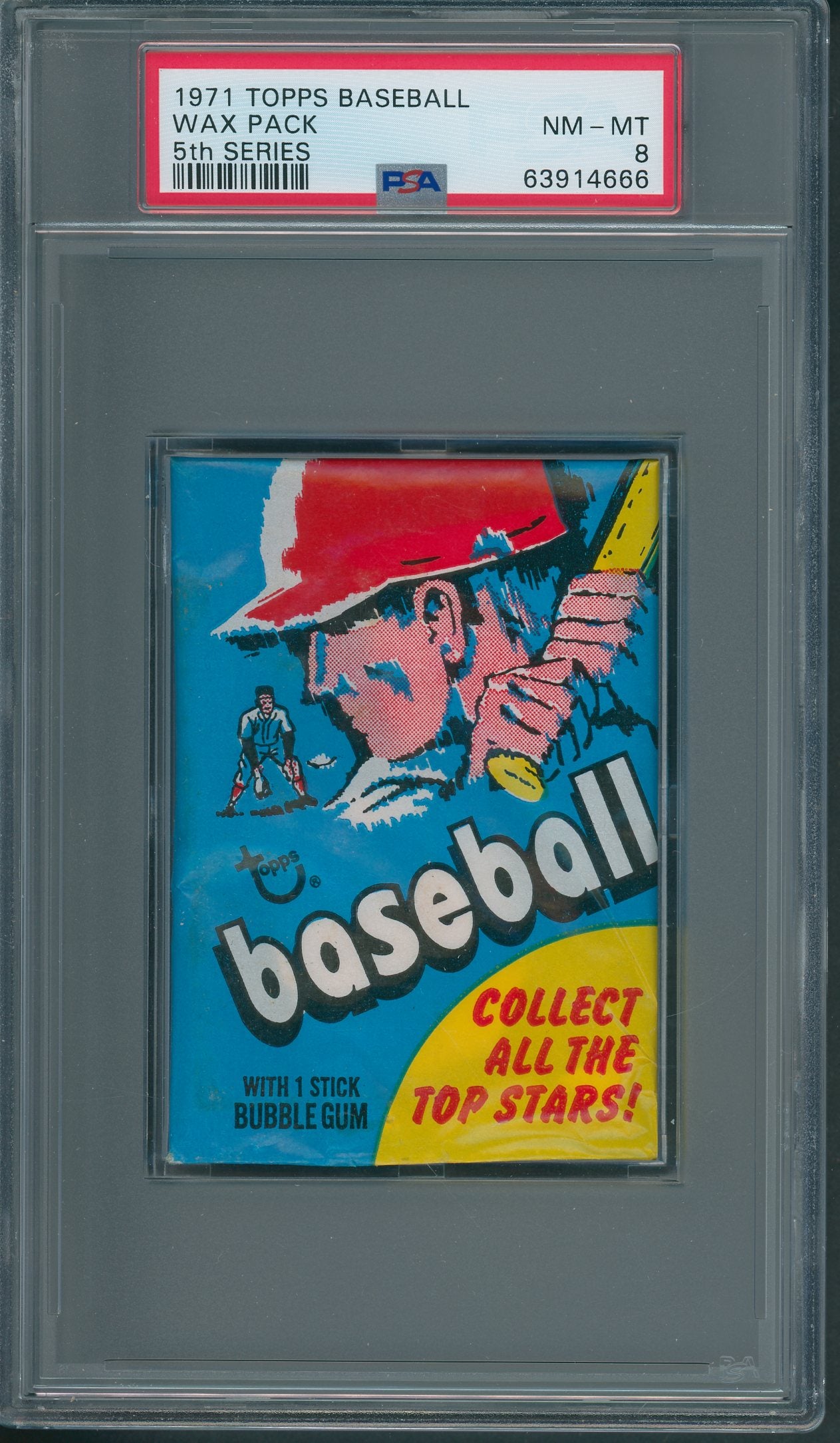 1971 Topps Baseball Unopened 5th Series Wax Pack PSA 8 *4666