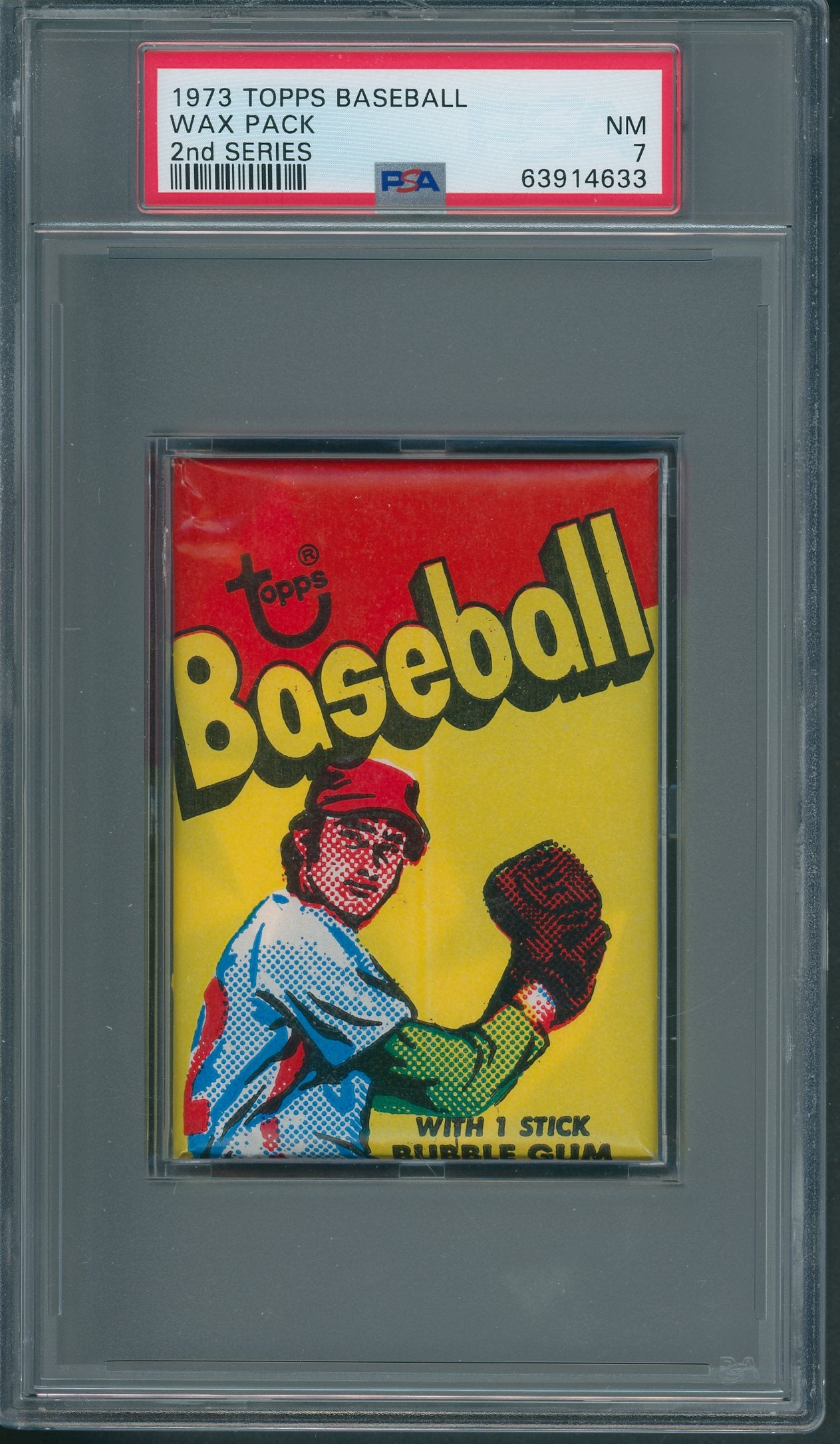 1973 Topps Baseball Unopened 2nd Series Wax Pack PSA 7