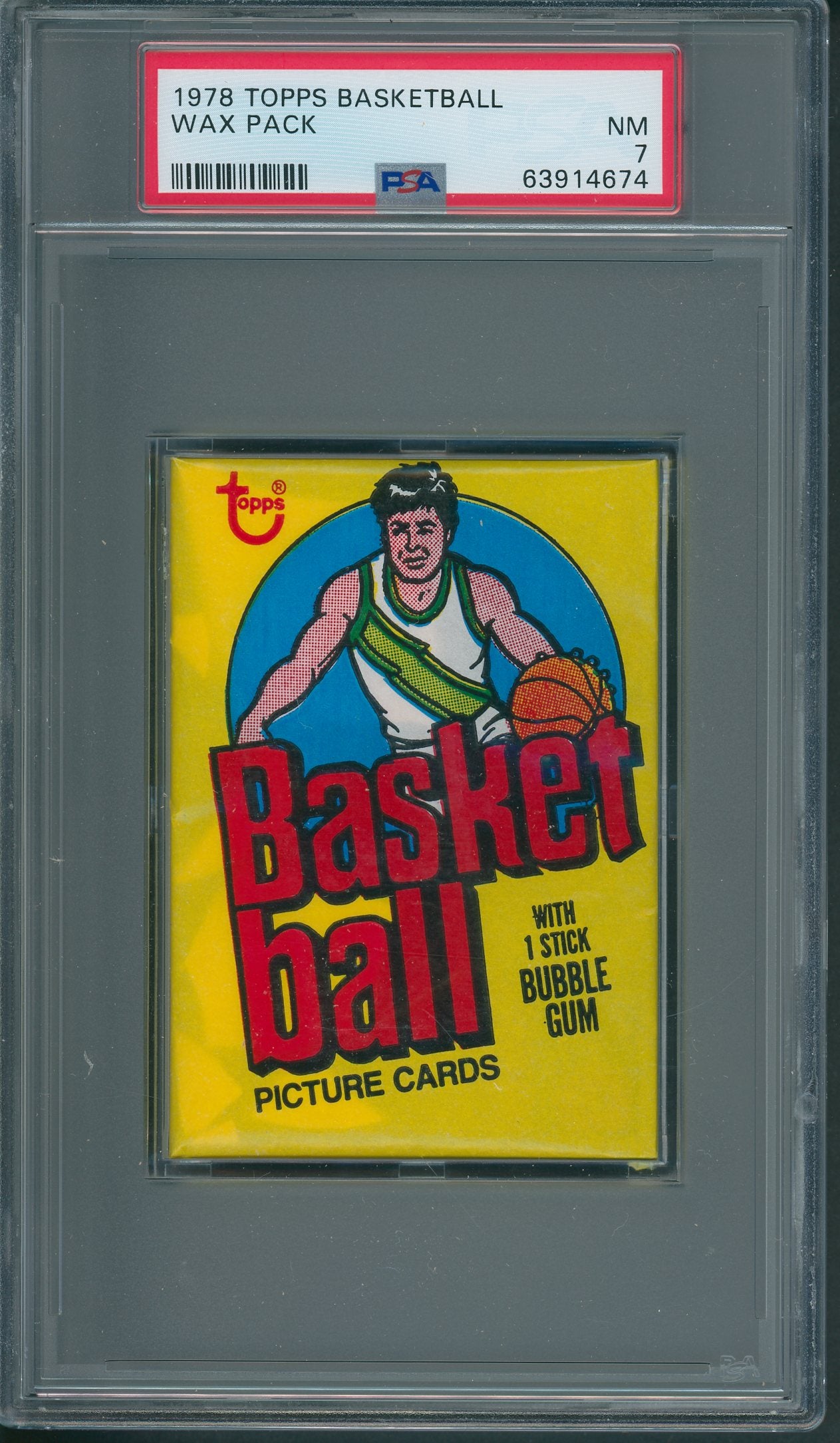 1978 1978/79 Topps Basketball Unopened Wax Pack PSA 7