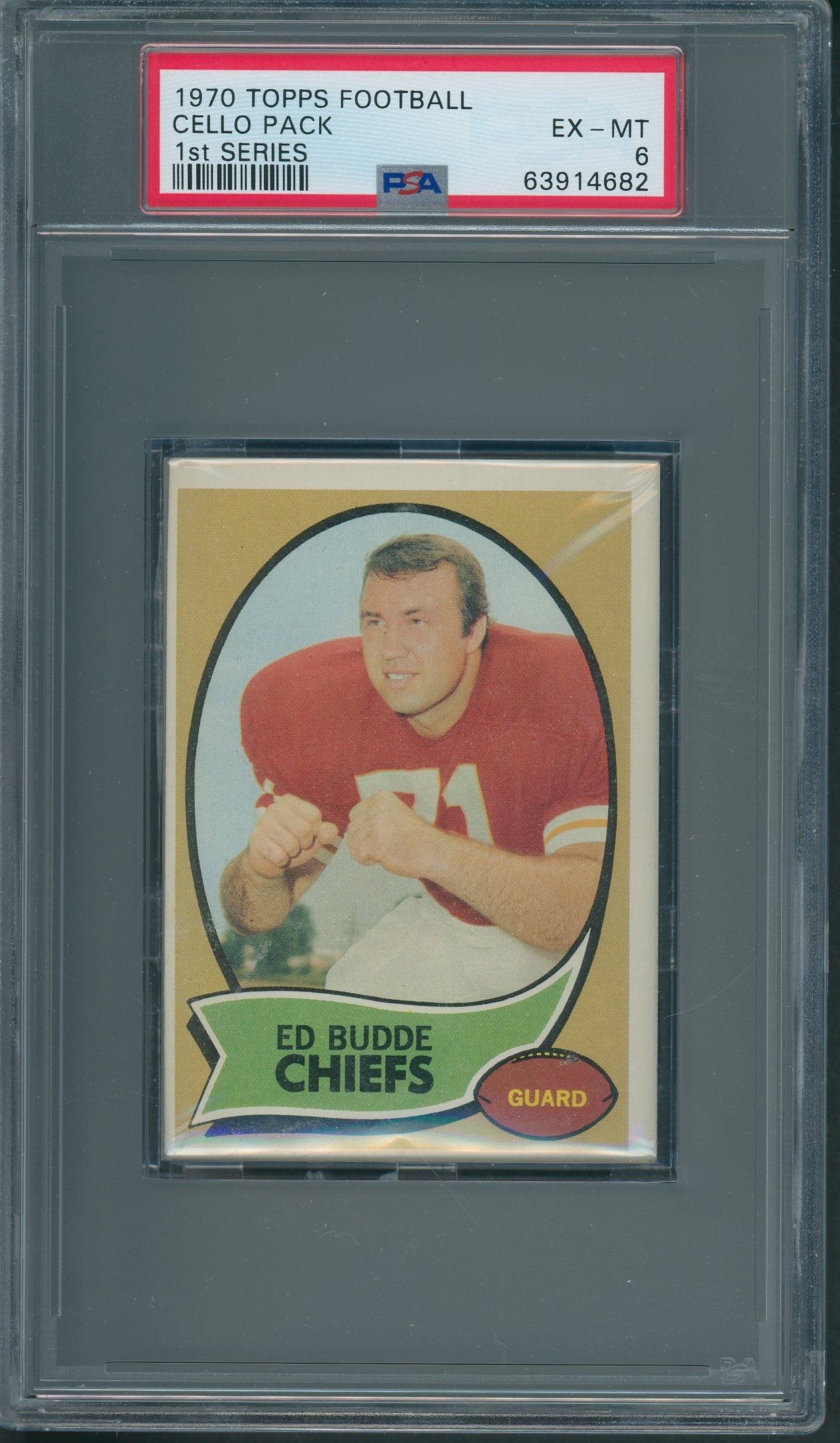 1970 Topps Football 1st Series Cello Pack PSA 6 *4682