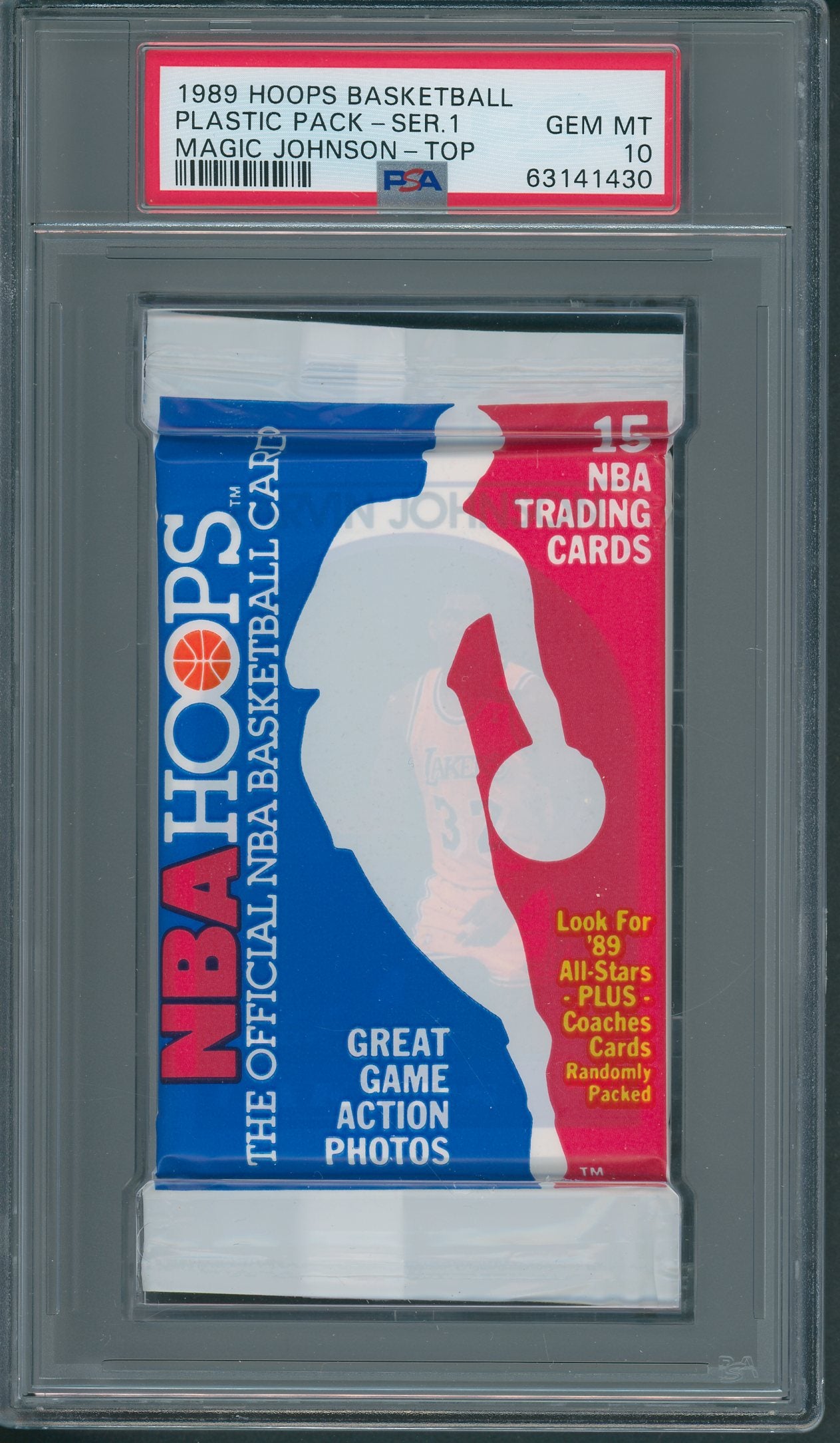1989 1989/90 Hoops Basketball Unopened Series 1 Pack PSA 10 Magic Top *1430