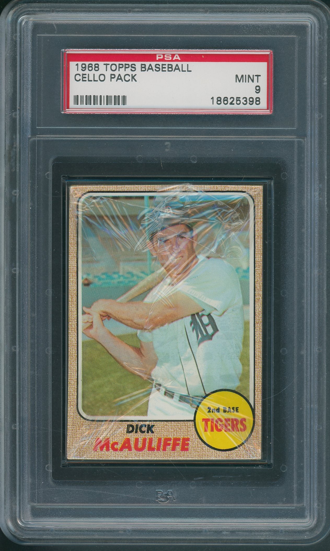 1968 Topps Baseball Unopened Cello Pack PSA 9 *5398