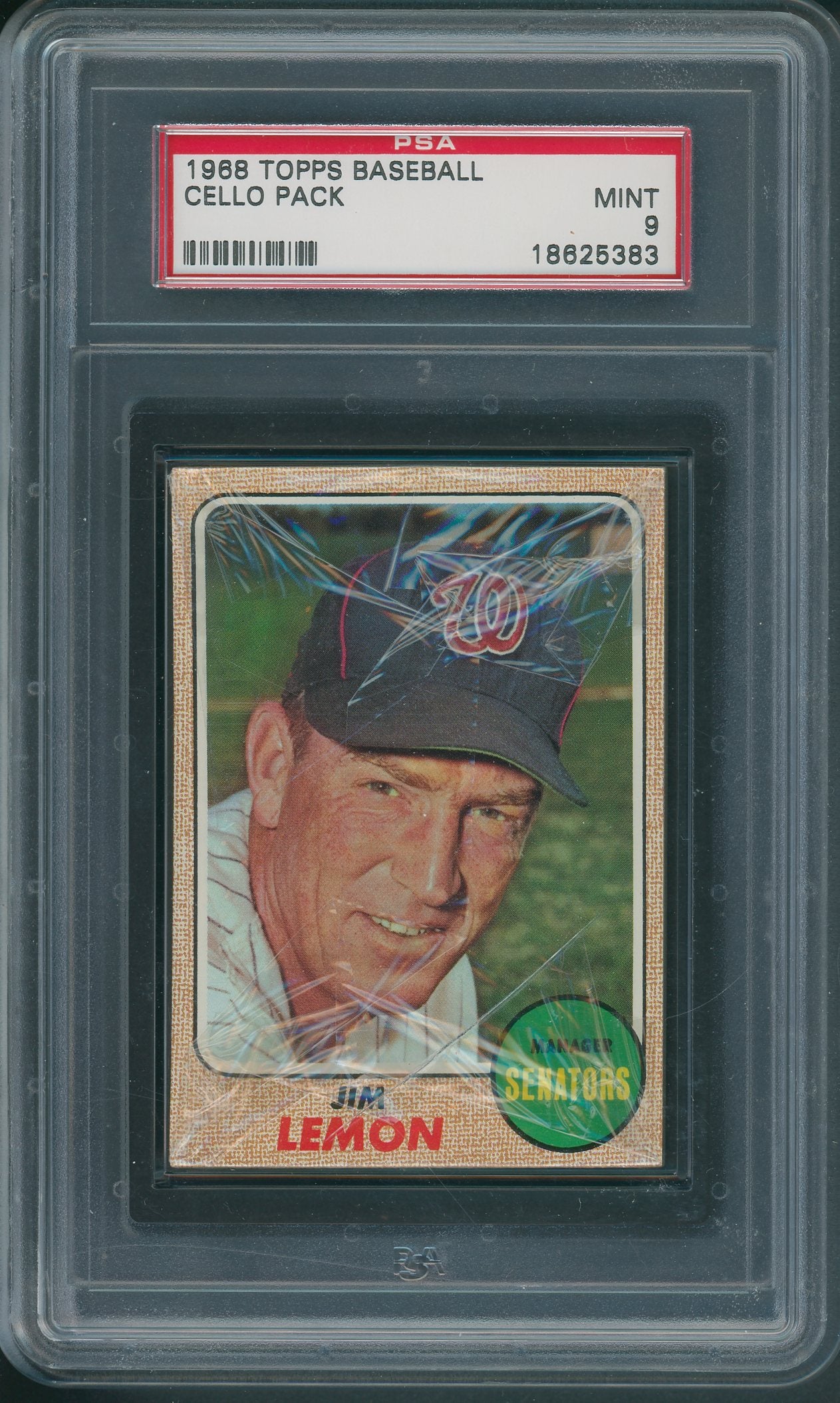 1968 Topps Baseball Unopened Cello Pack PSA 9