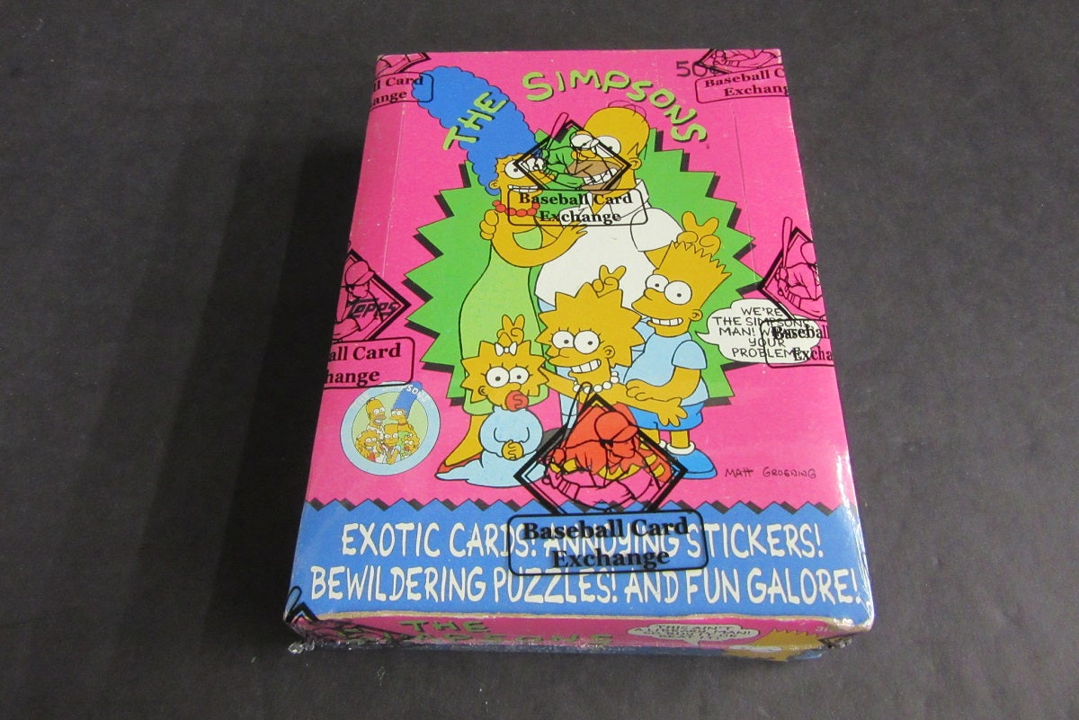 1990 Topps The Simpsons Unopened Wax Box (w/ poster) (BBCE)