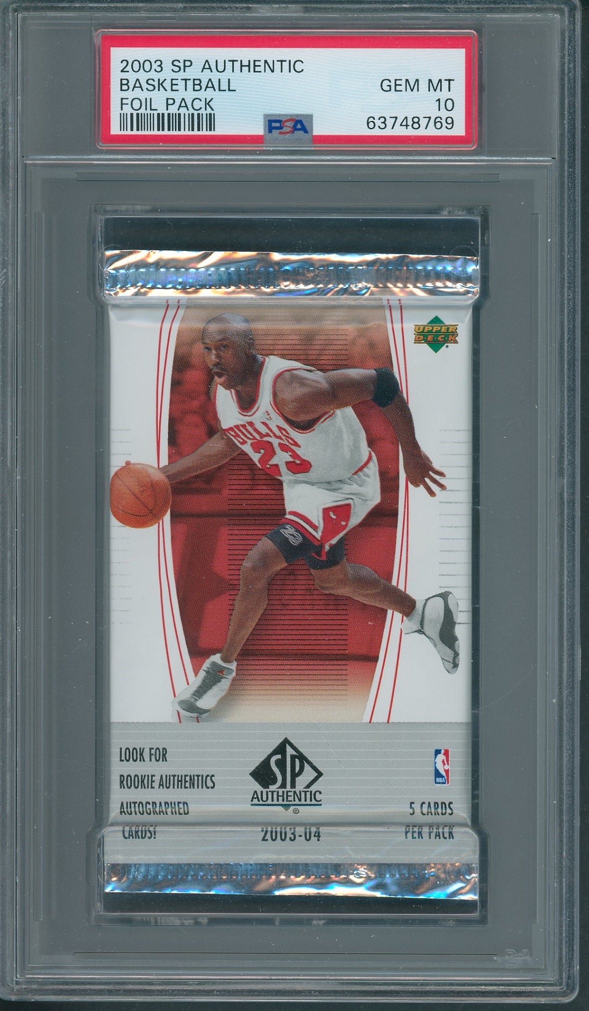 2003 Upper Deck SP Authentic Basketball Foil Pack PSA 10