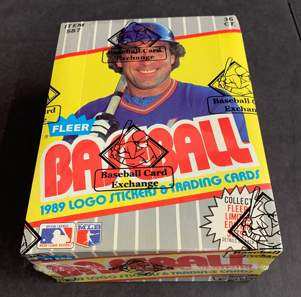 1989 Fleer Baseball Unopened Wax Box (FASC) (Code 83562