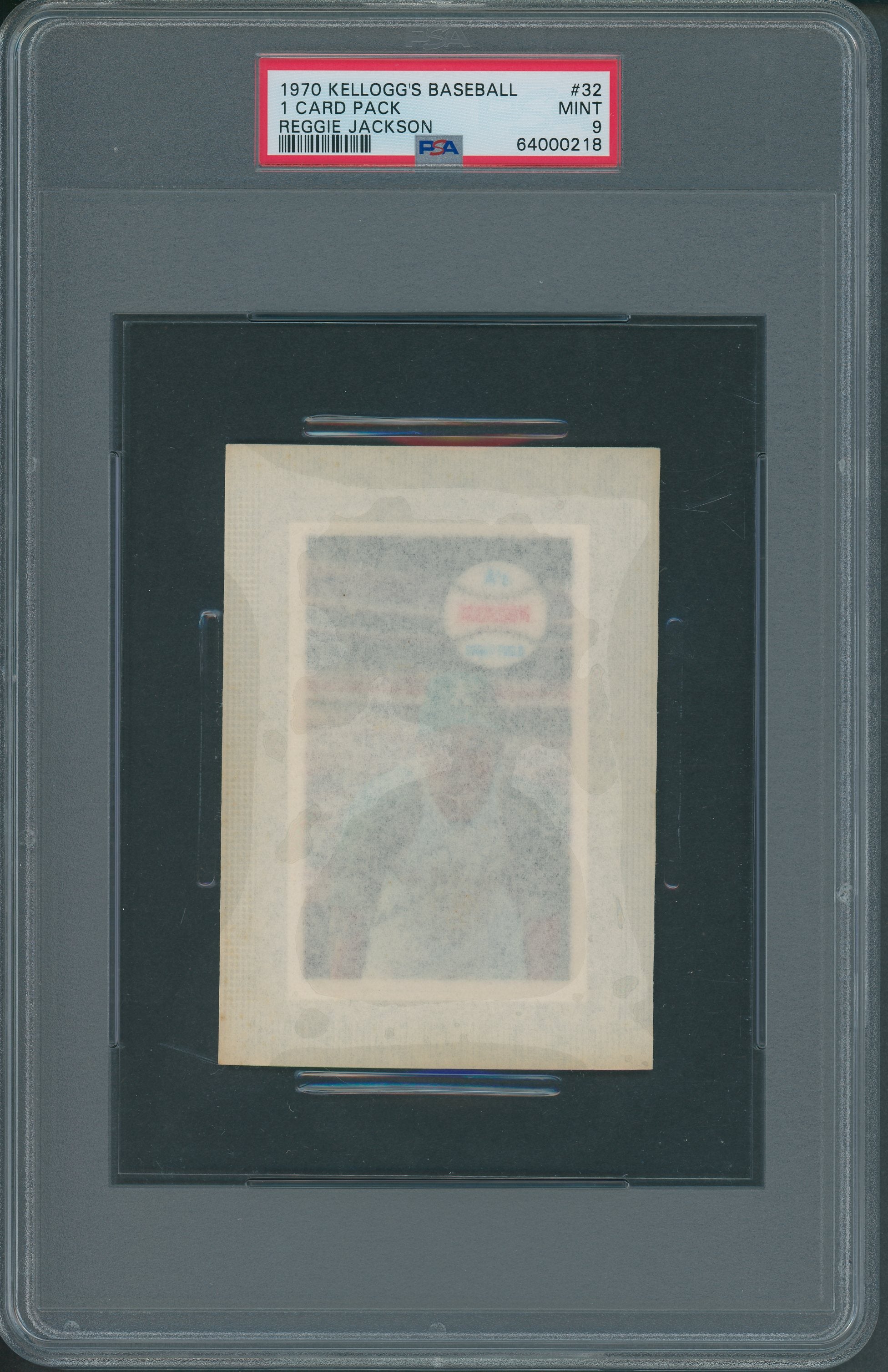 1970 Kellogg's Baseball Unopened (1) Card Pack PSA 9 Reggie Jackson *0218