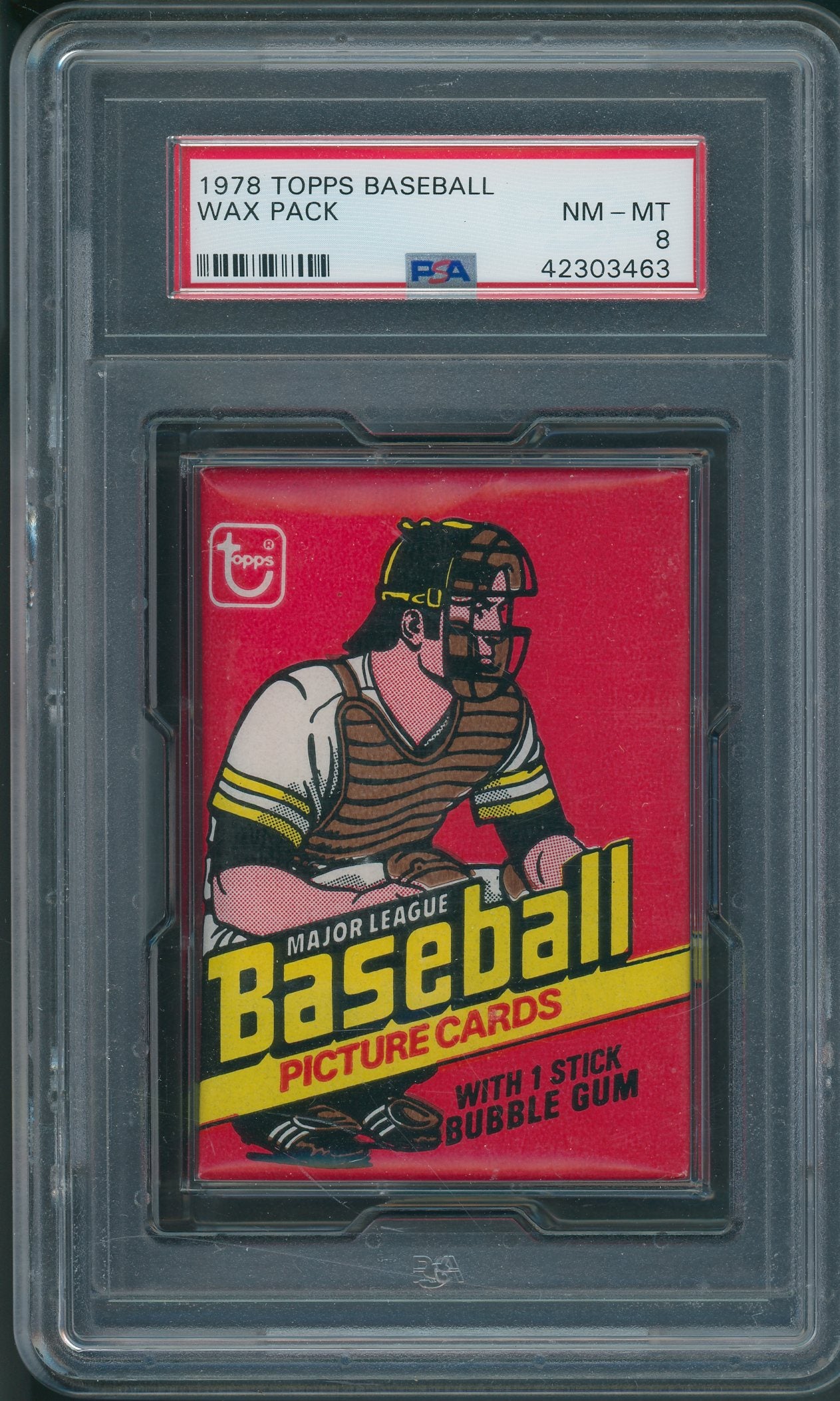 1978 Topps Baseball Unopened Wax Pack PSA 8