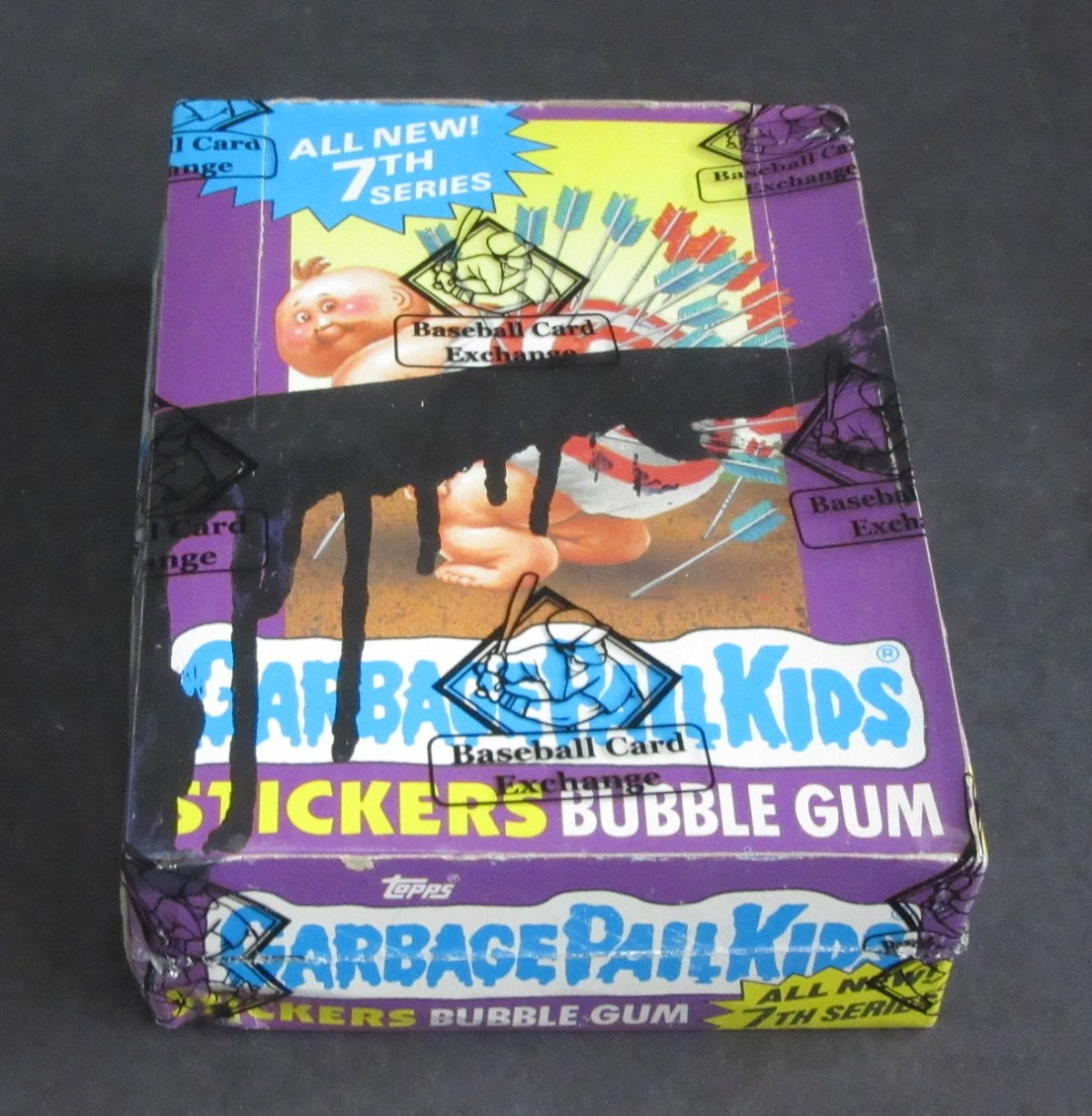1987 Topps Garbage Pail Kids Series 7 Unopened Wax Box (w/ price) (X-Out) (Poster) (BBCE)