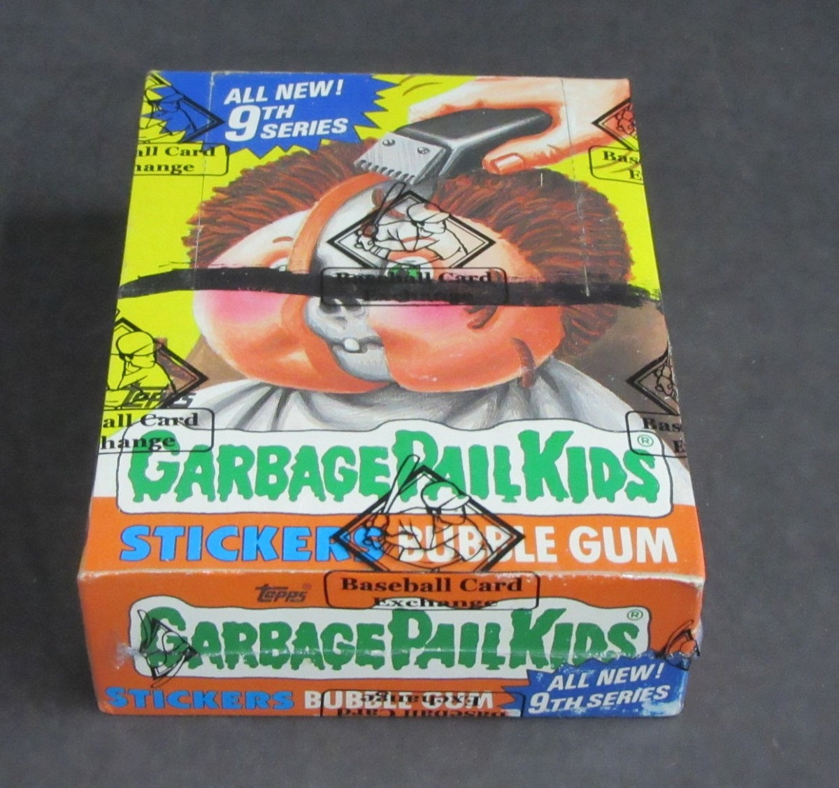 1987 Topps Garbage Pail Kids Series 9 Unopened Wax Box (w/ price) (US) (X-Out) (Poster) (BBCE)