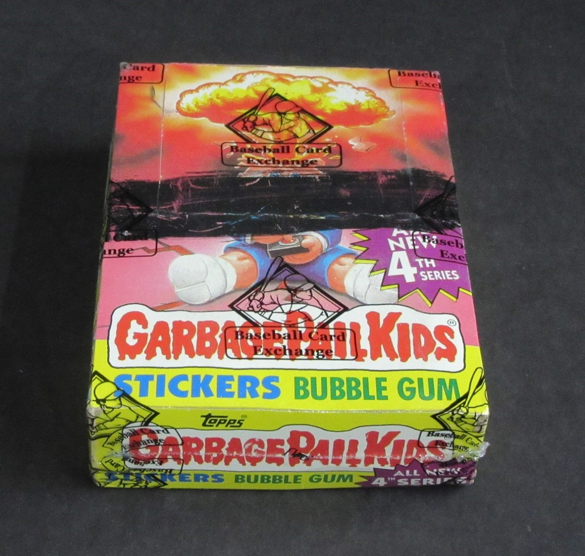 1986 Topps Garbage Pail Kids Series 4 Unopened Wax Box (w/ price) (X-Out) (Purple) (BBCE)