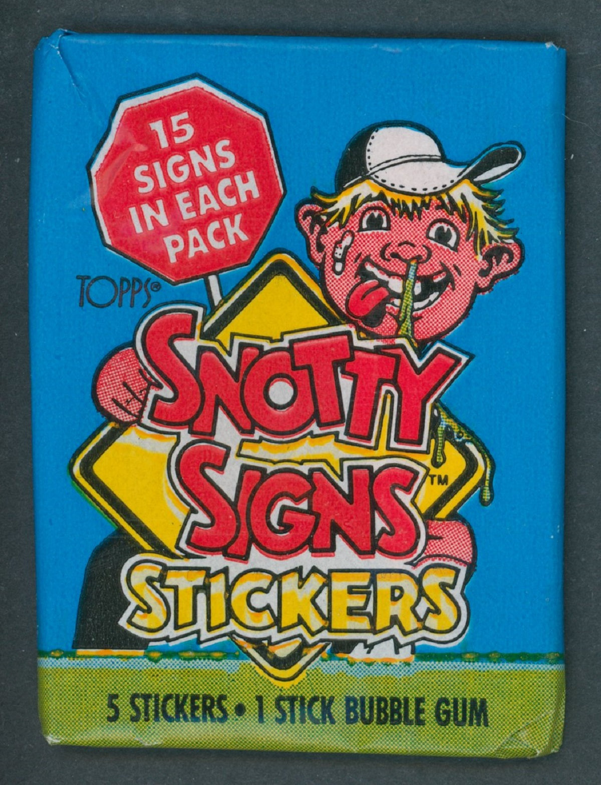 1986 Topps Snotty Signs Stickers Unopened Wax Pack