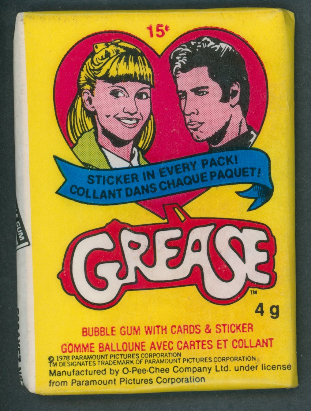 1978 OPC O-Pee-Chee Grease Unopened Series 1 Wax Pack