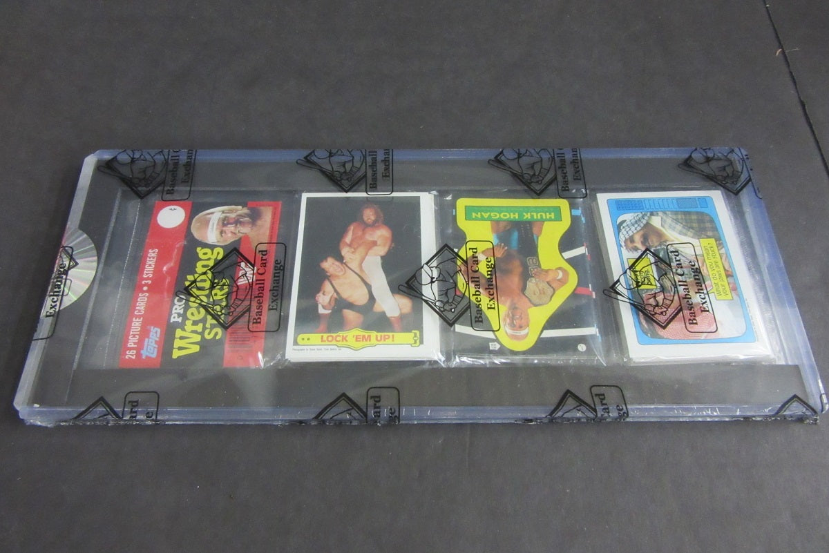 1985 Topps WWF Pro Wrestling Stars Unopened Rack Pack (BBCE) (Hogan Sticker #1 Top)