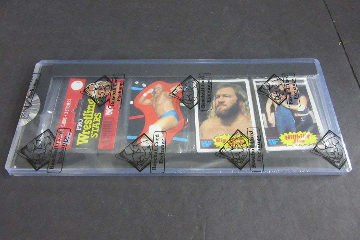 1985 Topps WWF Pro Wrestling Stars Unopened Rack Pack (BBCE) (Hogan Sticker #22 Top) (#2)