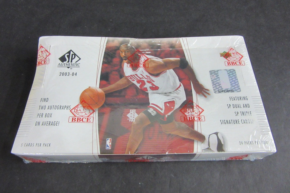 2003/04 Upper Deck SP Authentic Basketball Box (Hobby) (BBCE)