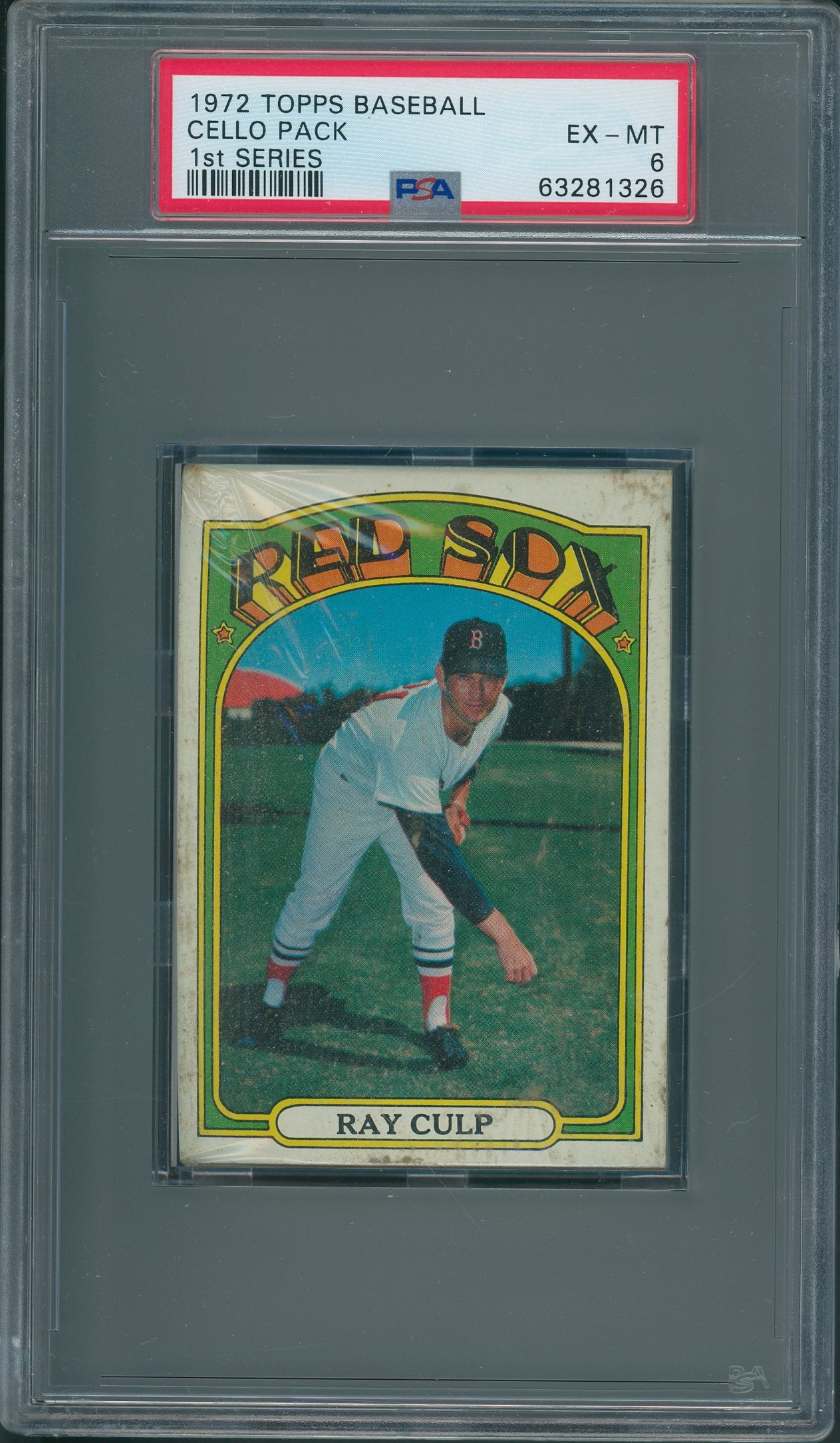 1972 Topps Baseball Unopened 1st Series Cello Pack PSA 6 *1326