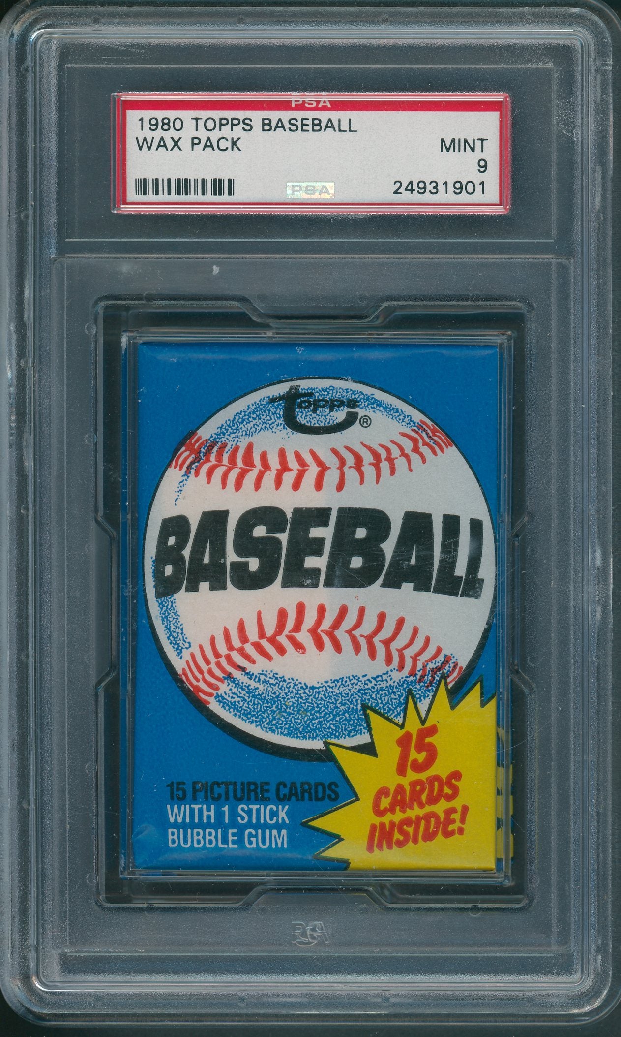 1980 Topps Baseball Unopened Wax Pack PSA 9 *1901