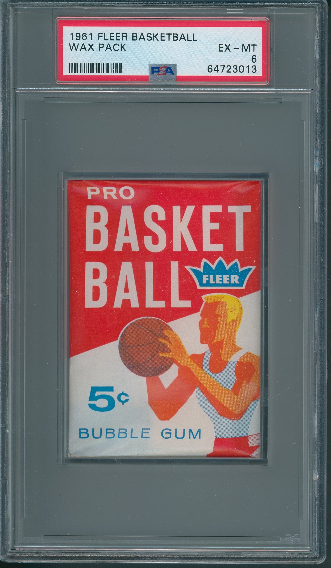 1961 1961/62 Fleer Basketball Unopened Wax Pack PSA 6 *3013