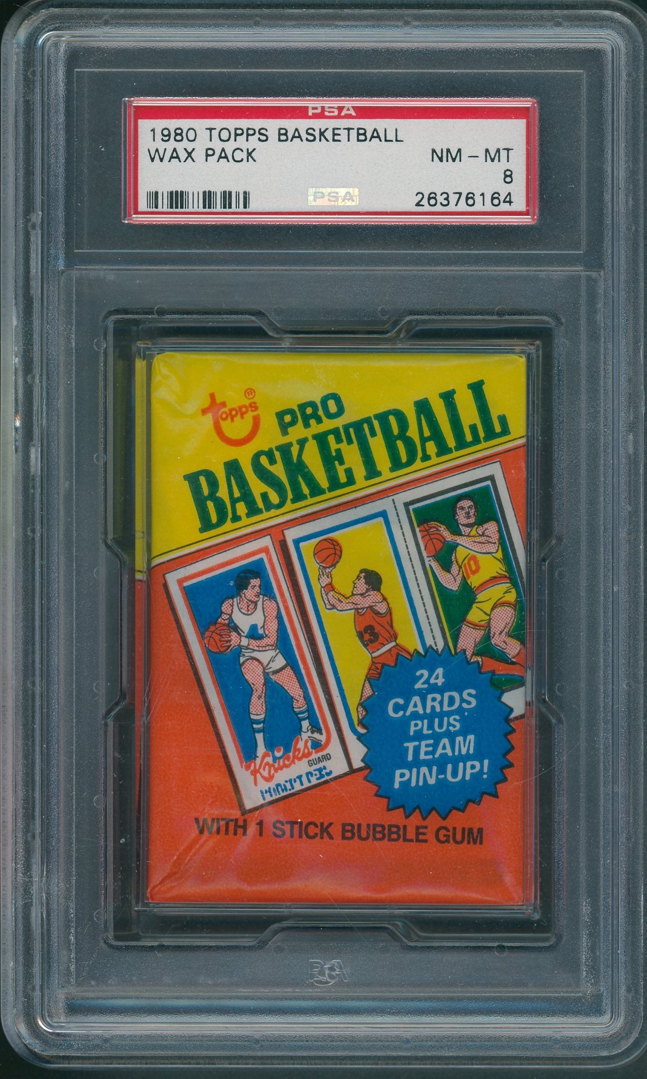 1980 1980/81 Topps Basketball Unopened Wax Pack PSA 8