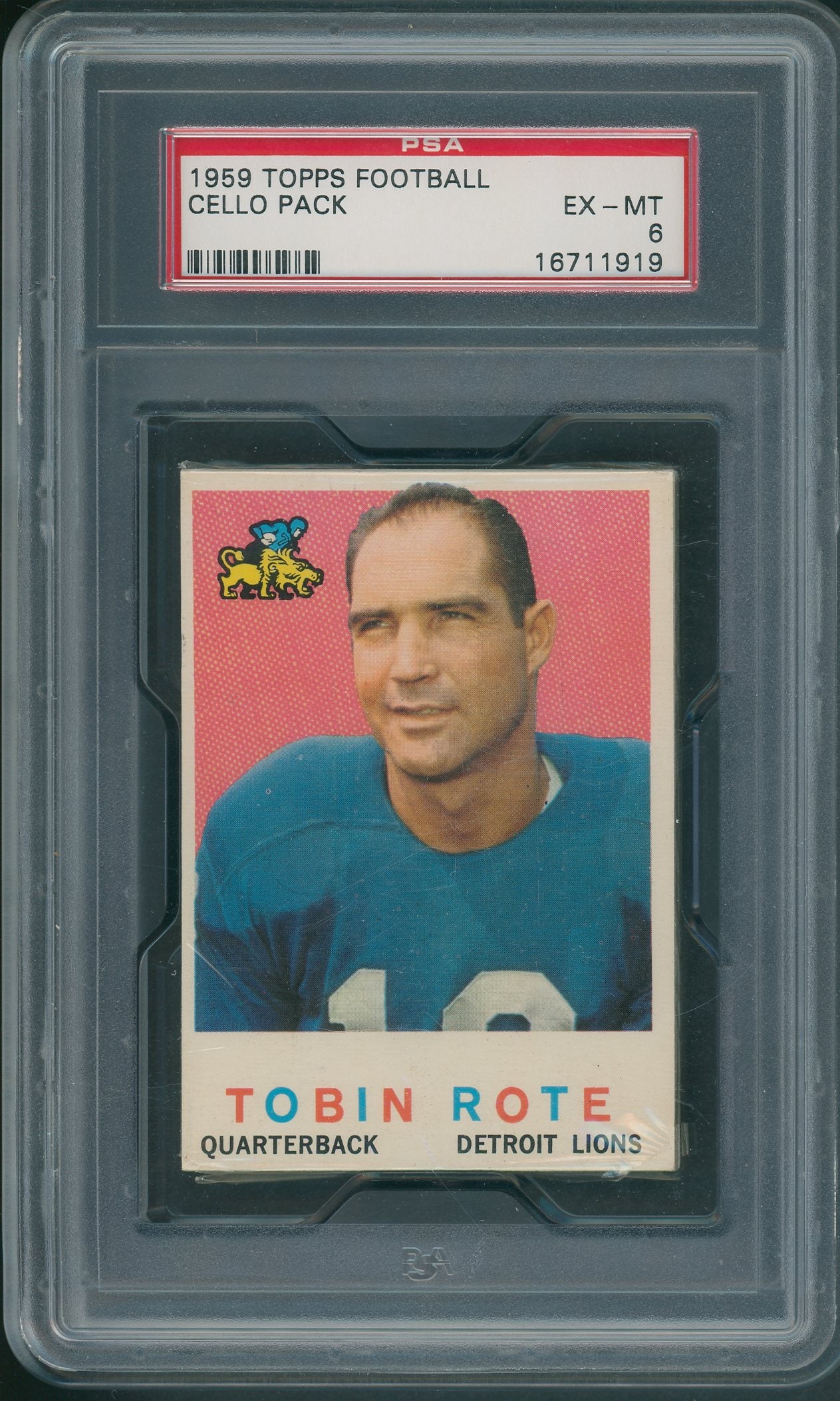 1959 Topps Football Unopened Cello Pack PSA 6 *1919