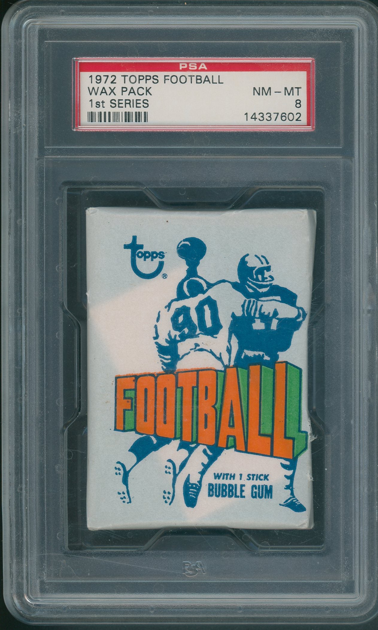 1972 Topps Football Unopened 1st Series Wax Pack PSA 8 *7602