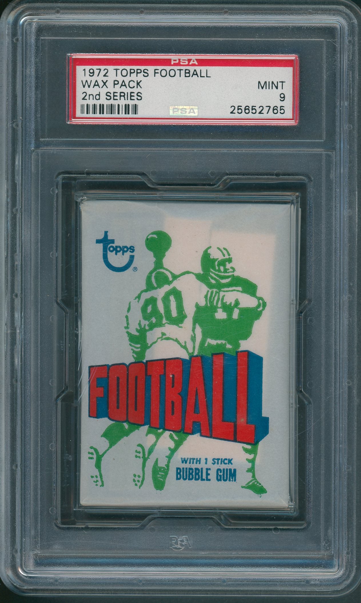 1972 Topps Football Unopened 2nd Series Wax Pack PSA 9 *2765