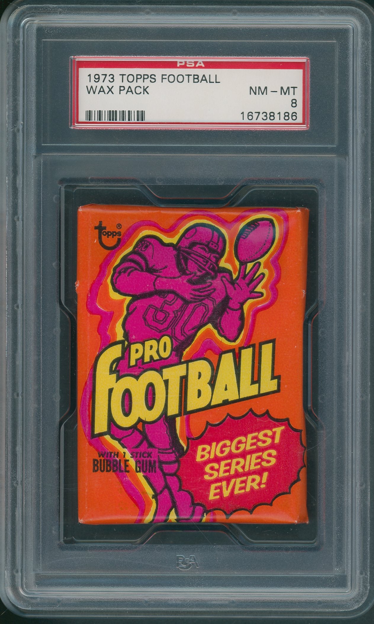 1973 Topps Football Unopened Wax Pack PSA 8 *8186