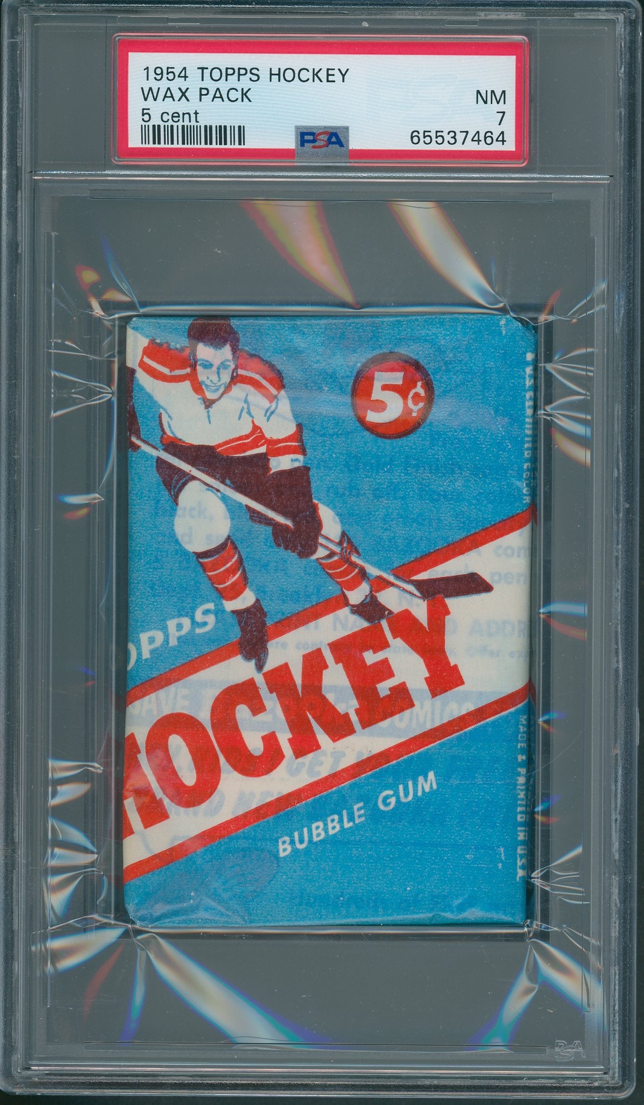 1954 1954/55 Topps Hockey Unopened Wax Pack PSA 7 *7464