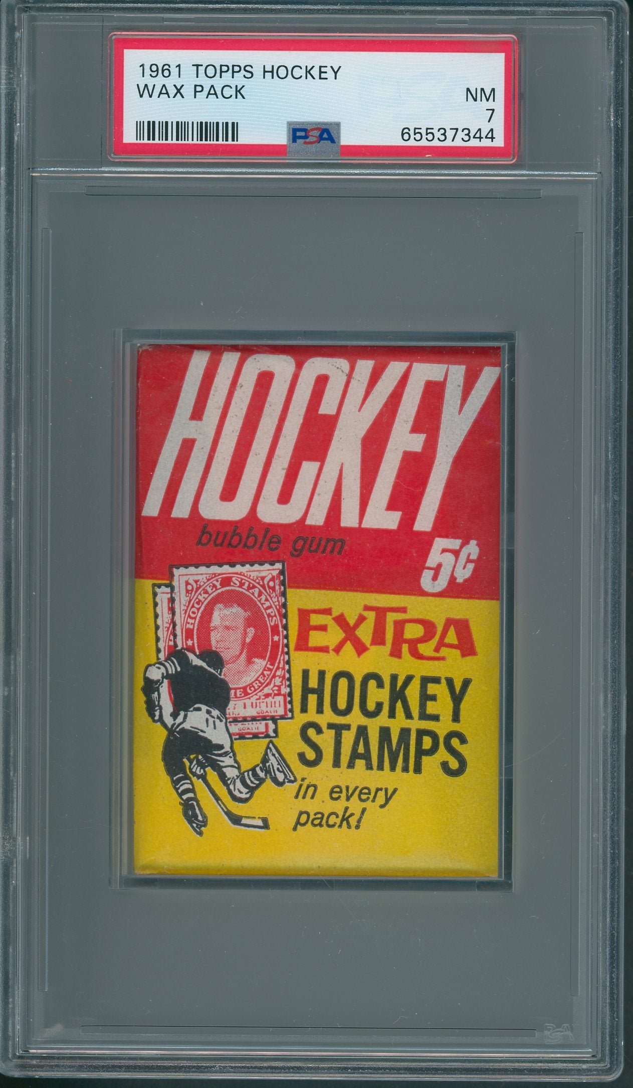 1961 1961/62 Topps Hockey Unopened Wax Pack PSA 7 *7344