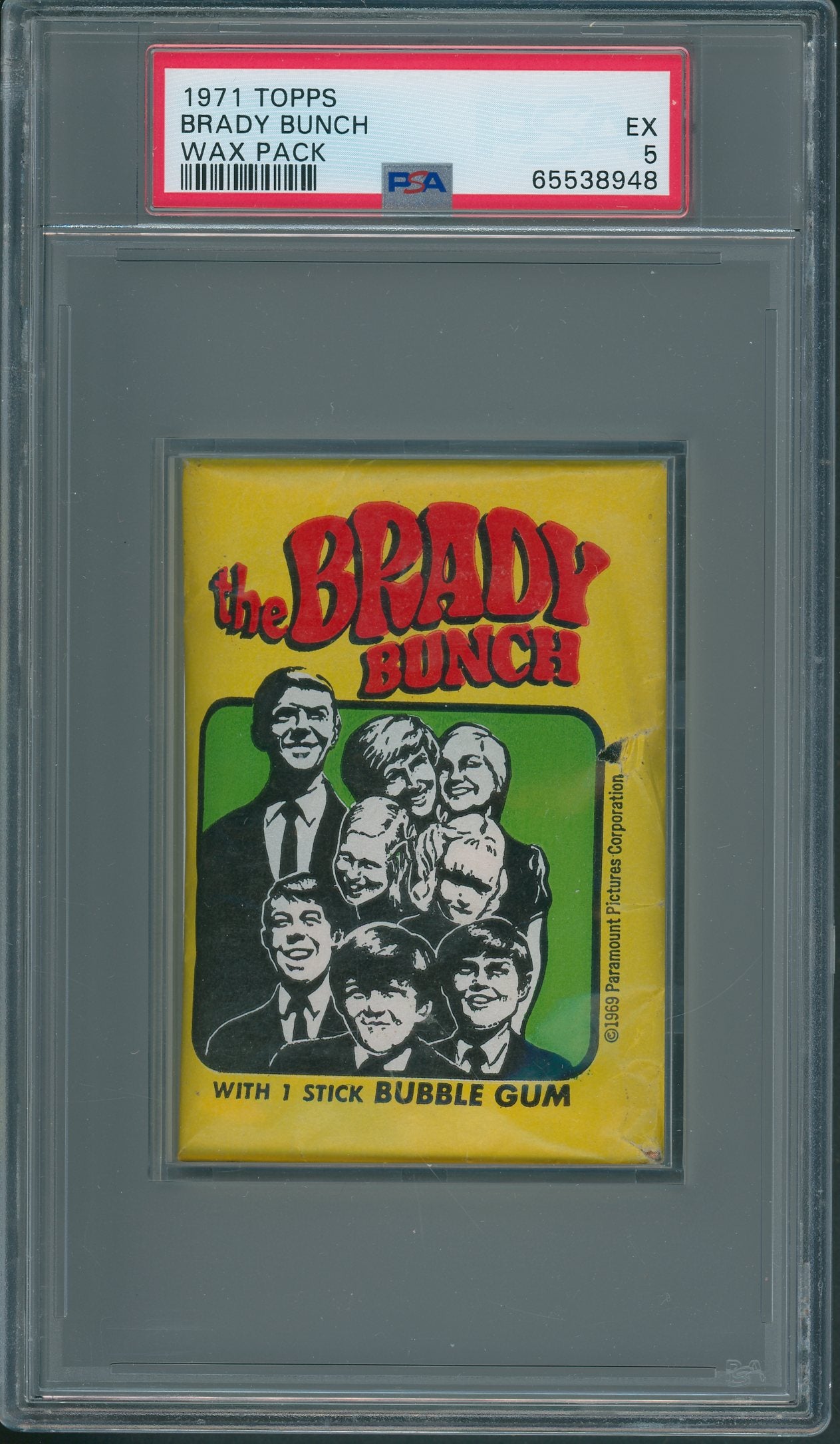 1971 Topps Brady Bunch Unopened Wax Pack PSA 5 *8948