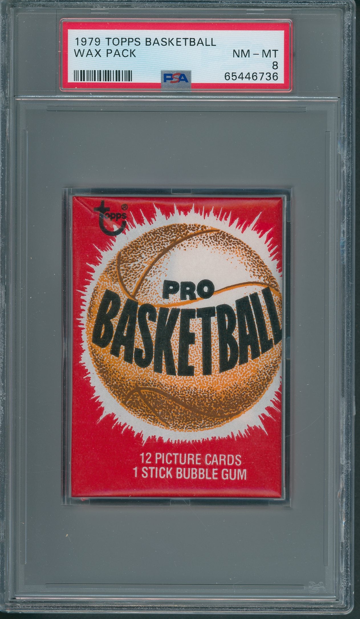 1979 1979/80 Topps Basketball Unopened Wax Pack PSA 8
