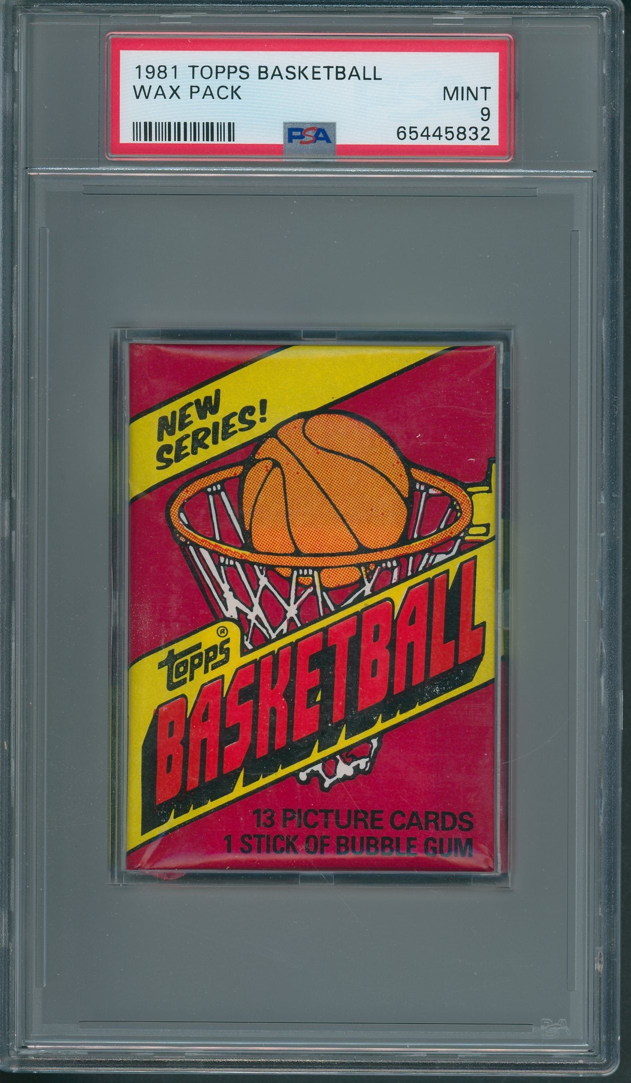1981 1981/82 Topps Basketball Unopened Wax Pack PSA 9