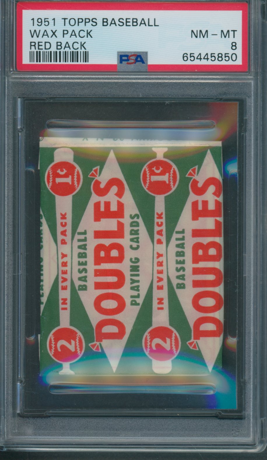 1951 Topps Baseball Red Back Unopened Wax Pack PSA 8 *5850