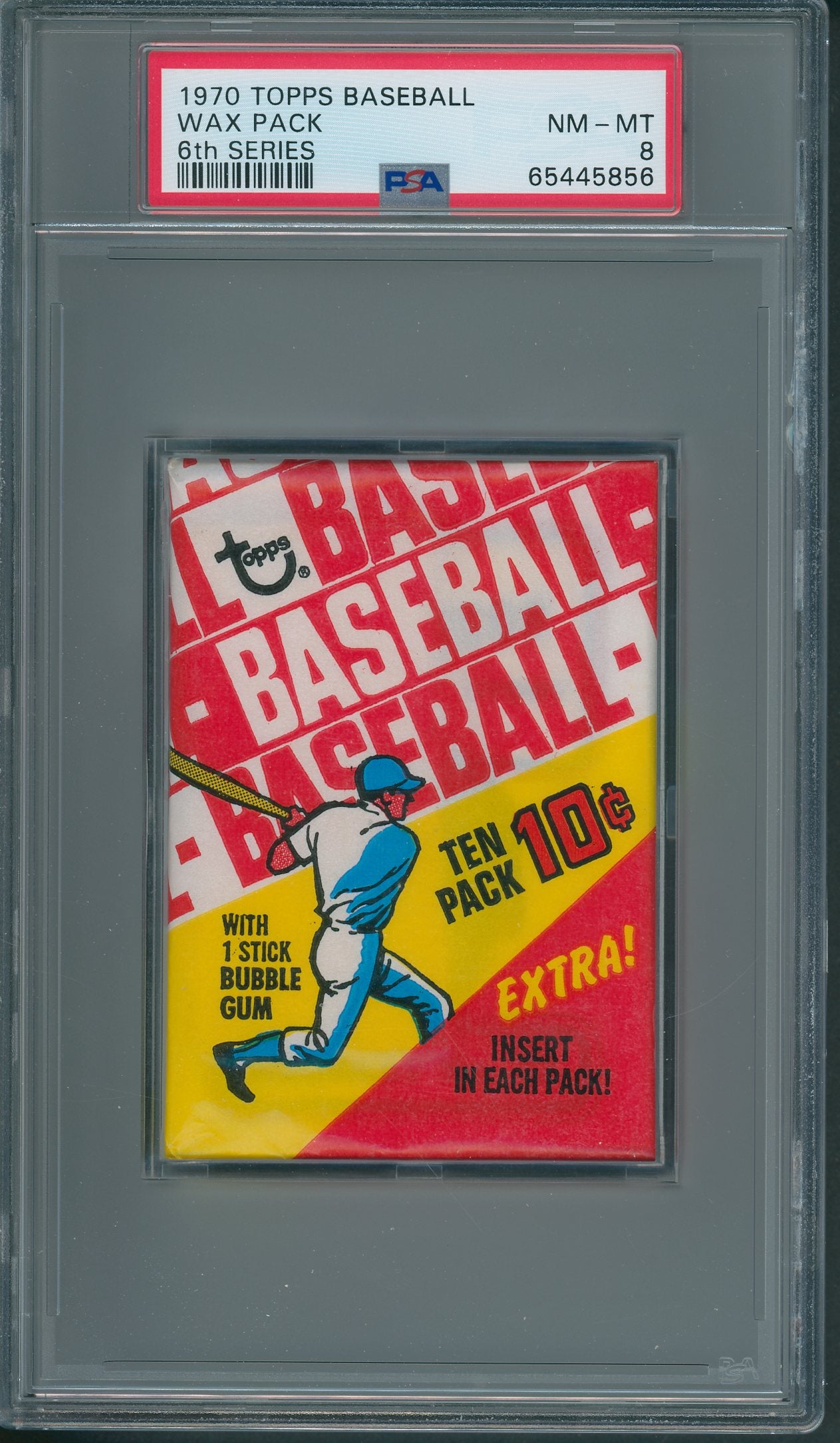 1970 Topps Baseball Unopened 6th Series Wax Pack PSA 8 *5856