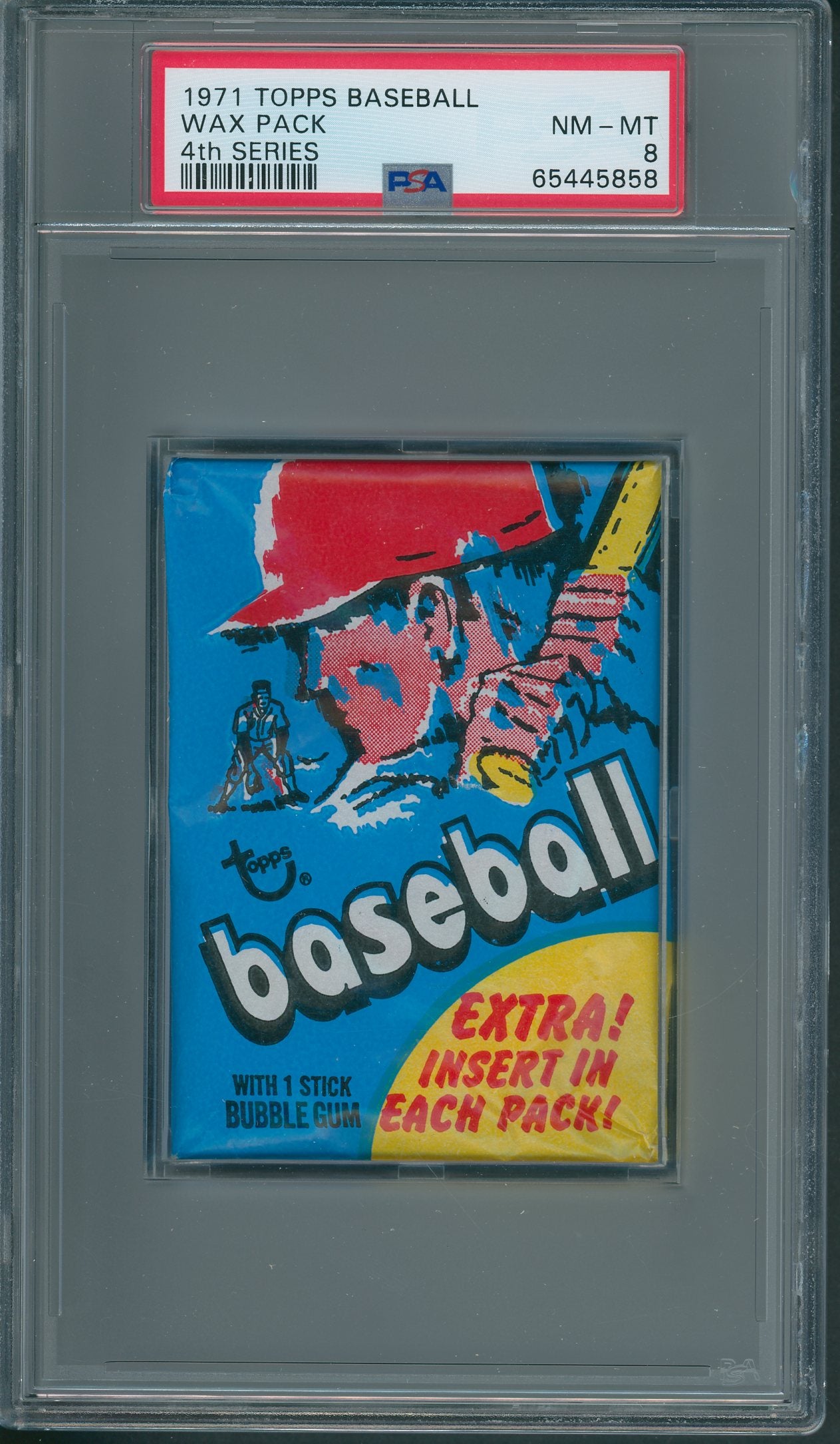 1971 Topps Baseball Unopened 4th Series Wax Pack PSA 8 *5858